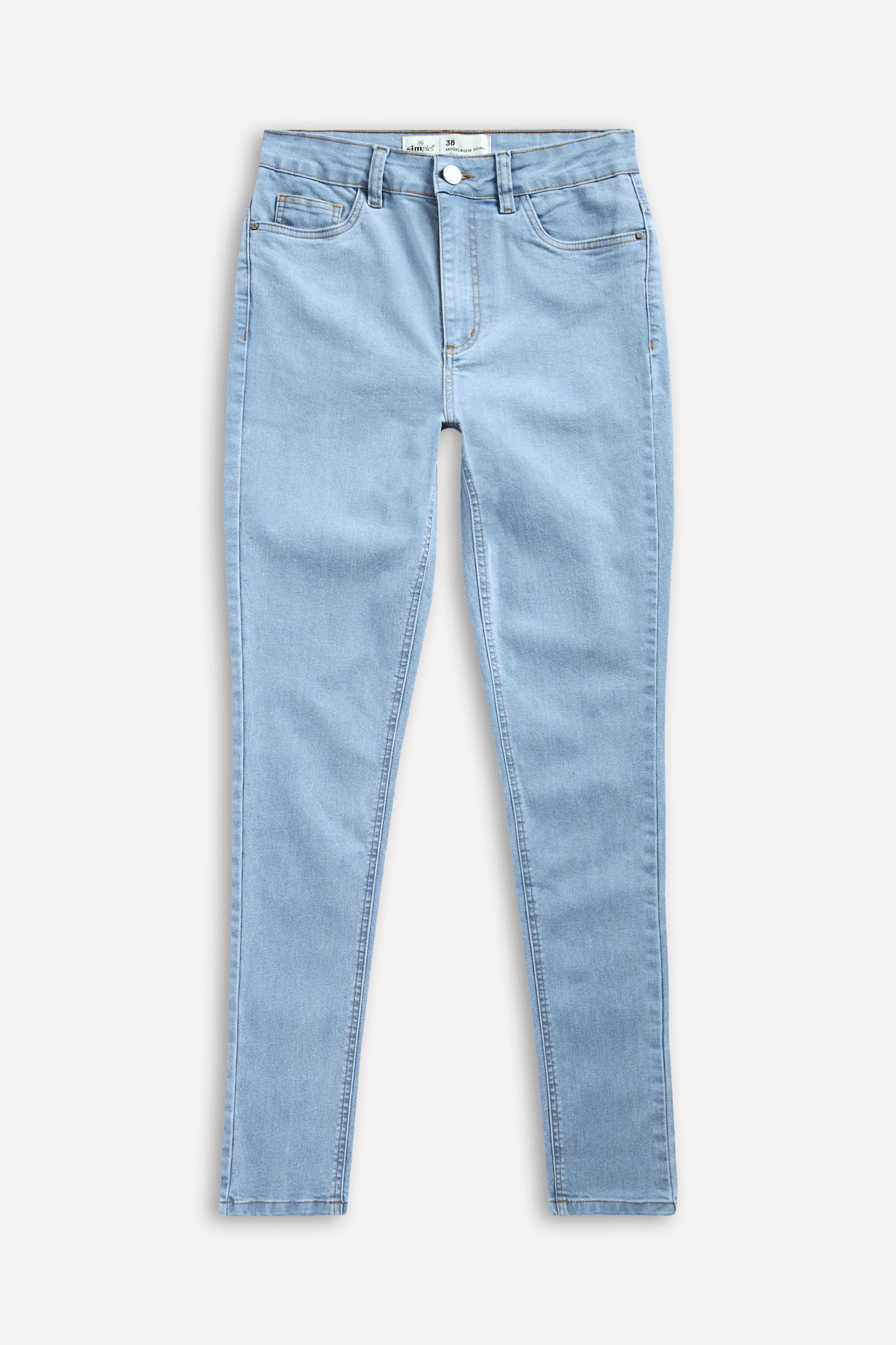 Calça Jeans Skinny Feminina Simples