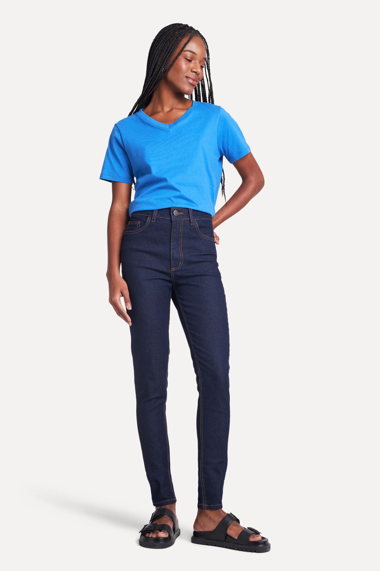 Calça Jeans Skinny Feminina Simples
