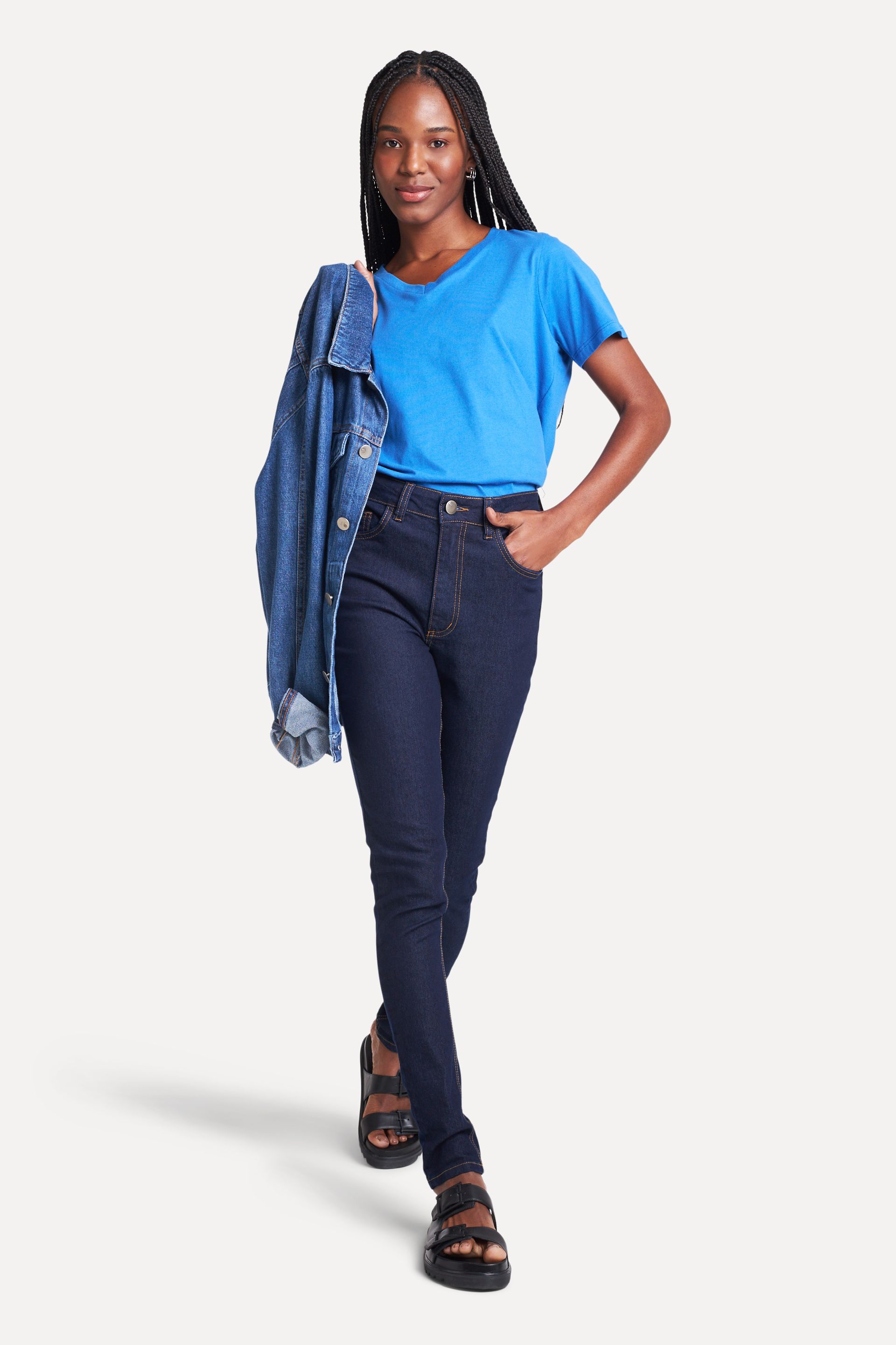 Calça Jeans Skinny Feminina Simples