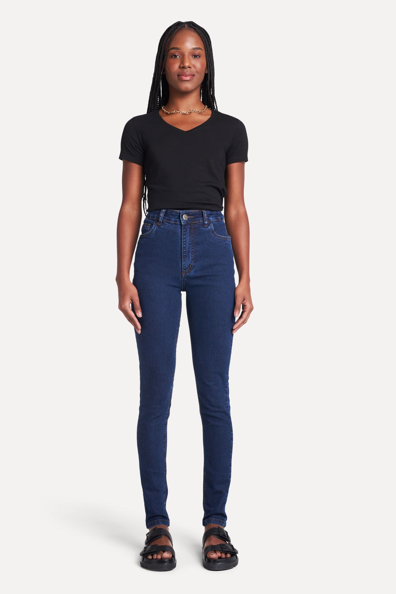 Calça Jeans Skinny Feminina Simples