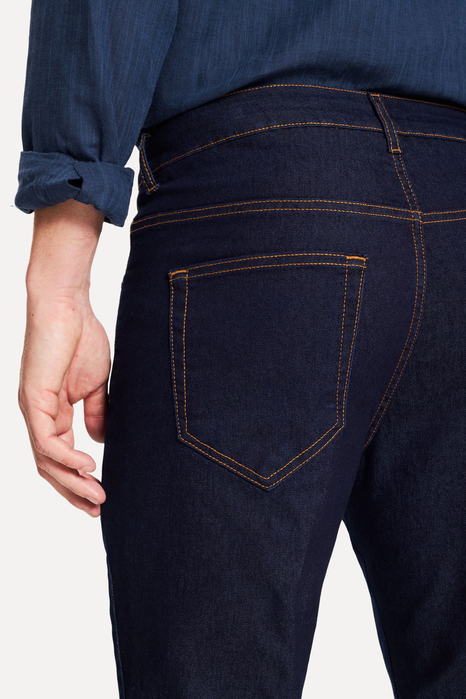 Calça Jeans Reta Masculina Simples