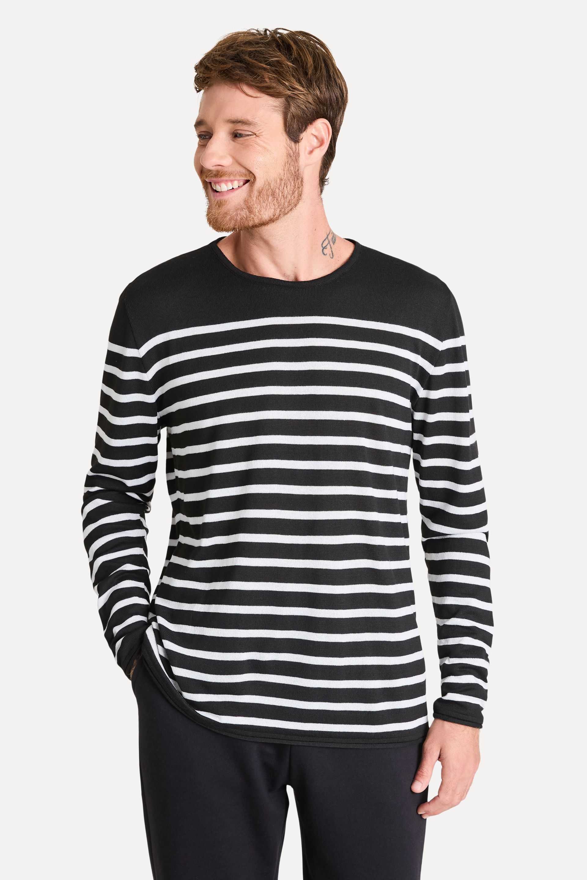 Suéter Listrado Masculino de Tricot