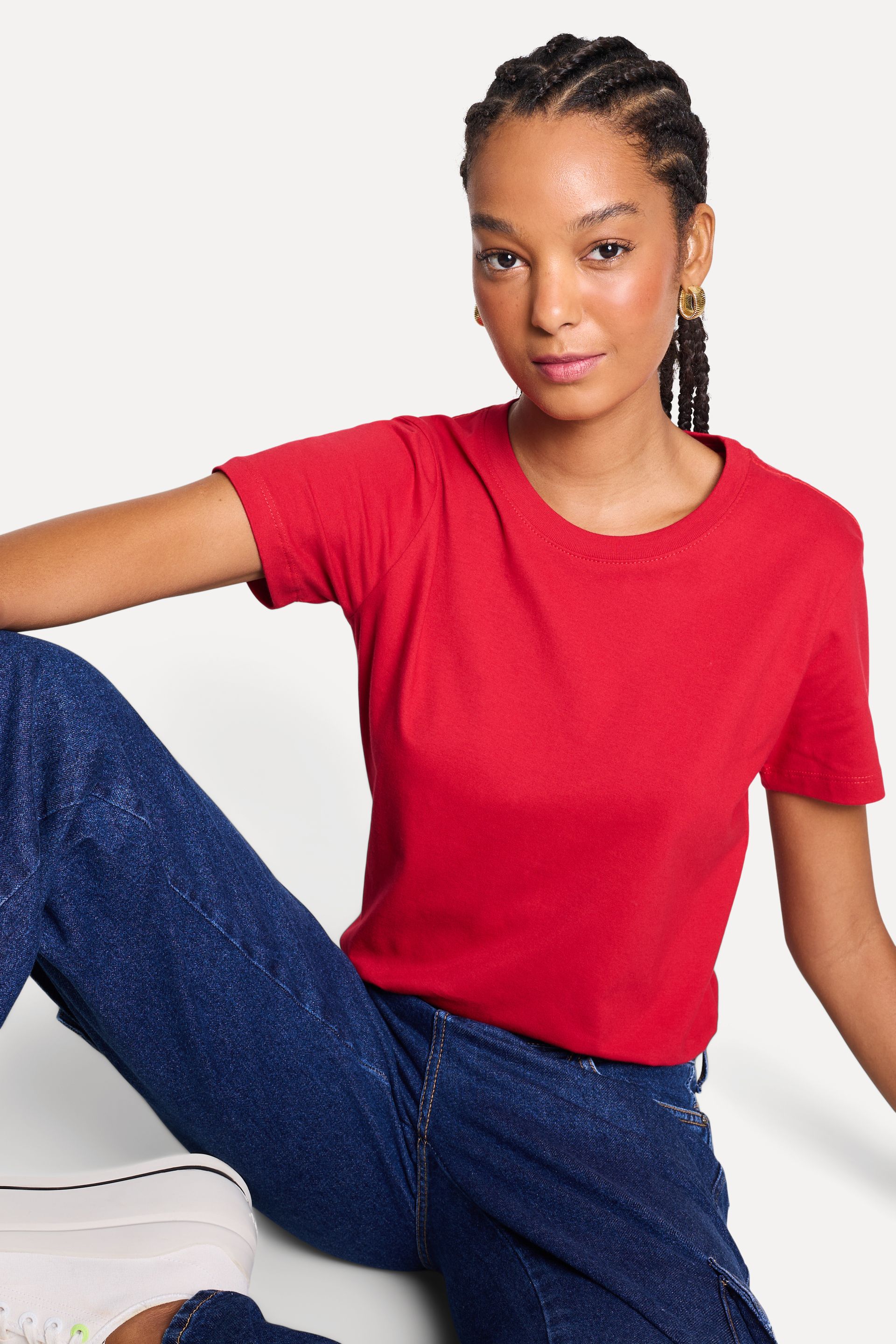 Camiseta Básica Feminina Simples Manga Curta