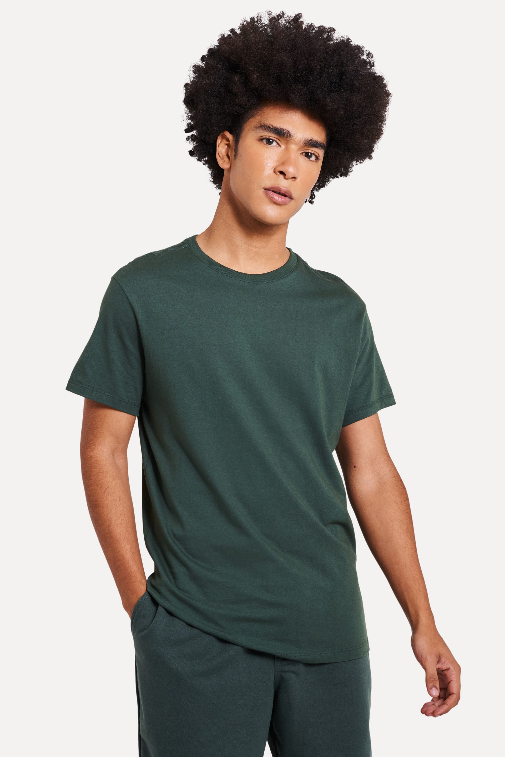 Camiseta Básica Masculina Simples Manga Curta