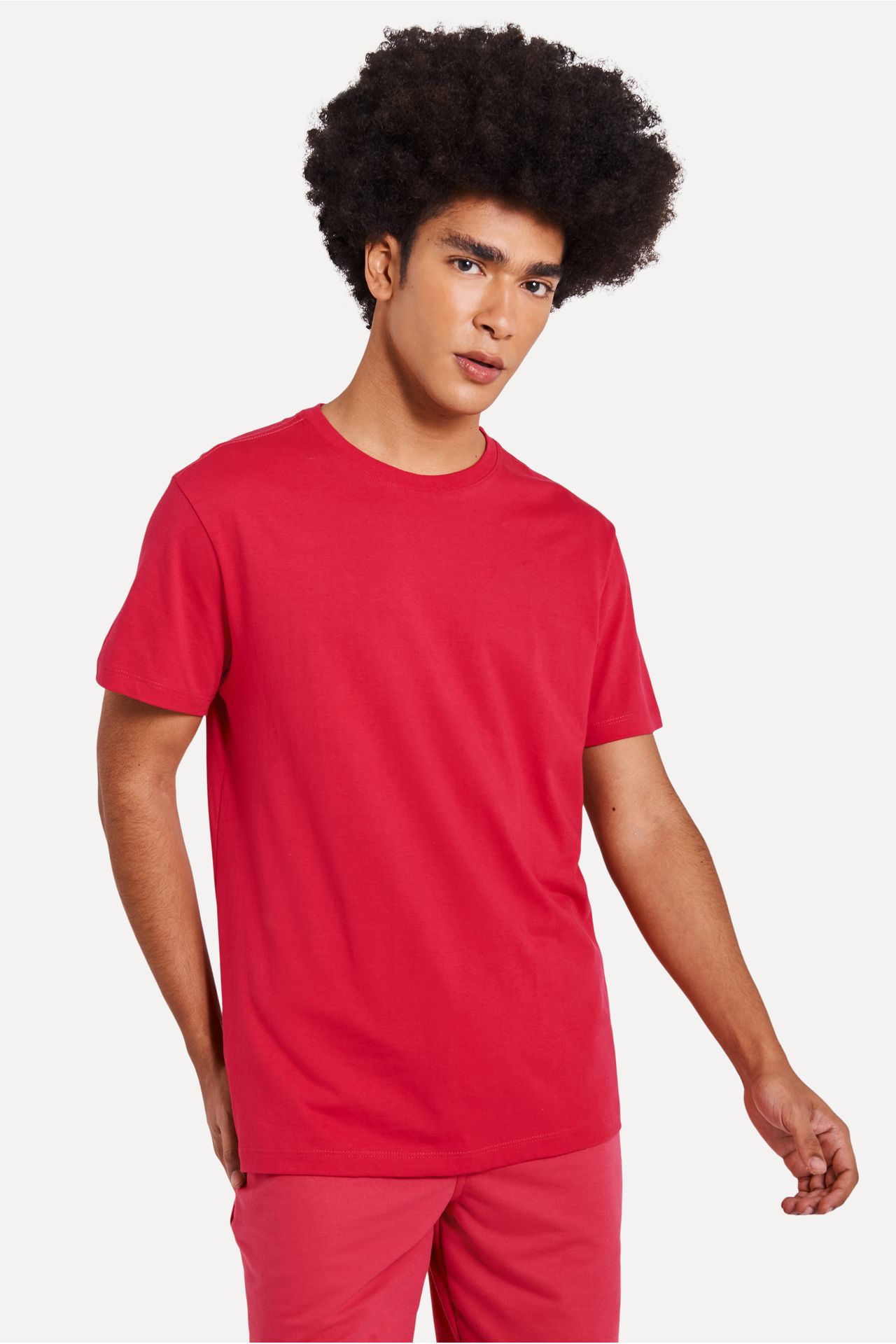 Camiseta Básica Masculina Simples Manga Curta