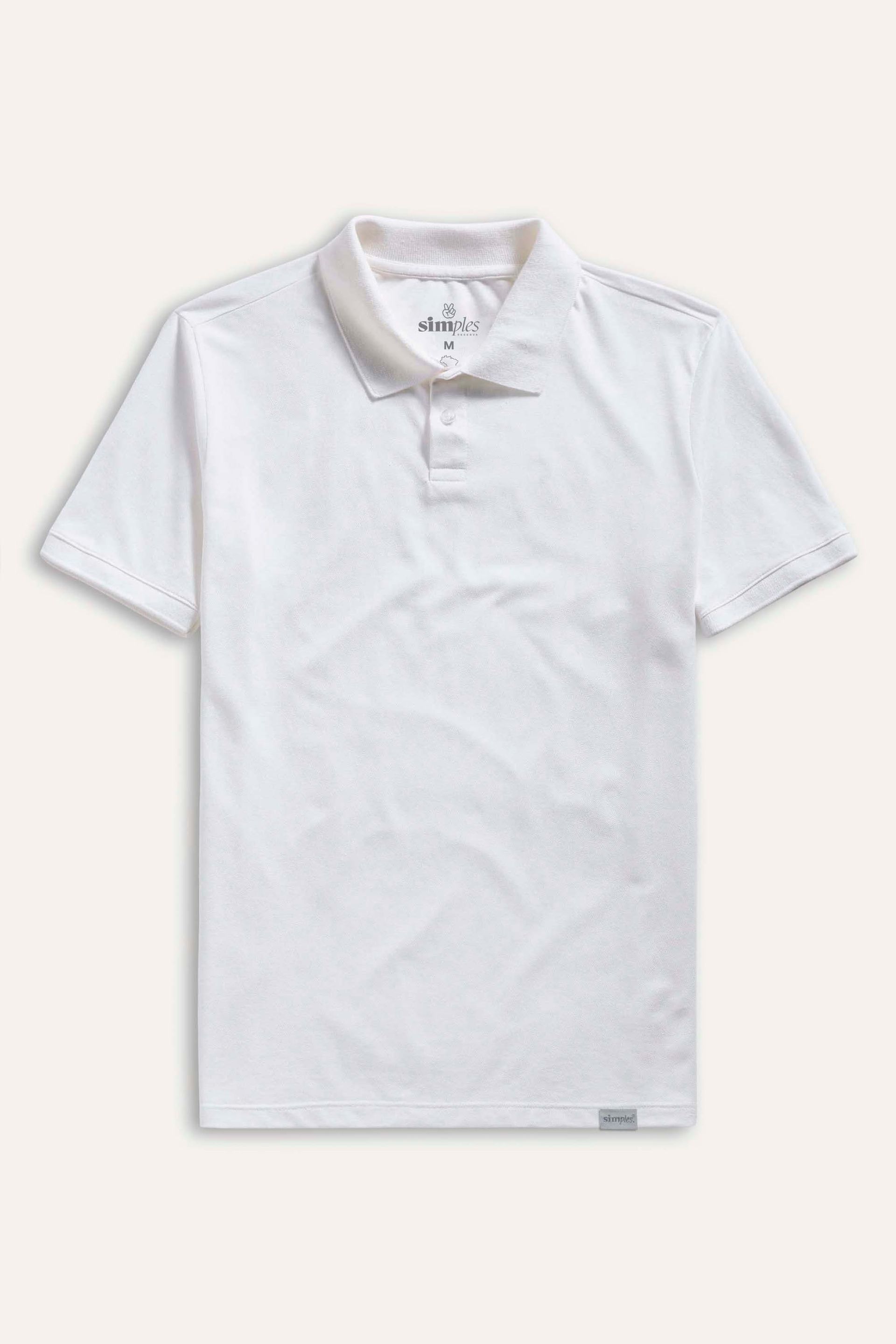 Polo Básica Masculina Piquet Fenda Lateral