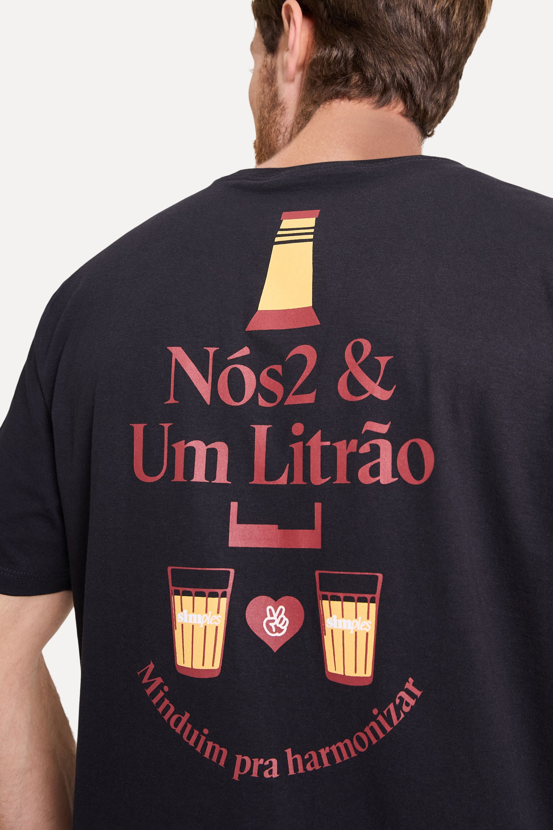 Camiseta Estampada Unisex Nós Dois Manga Curta