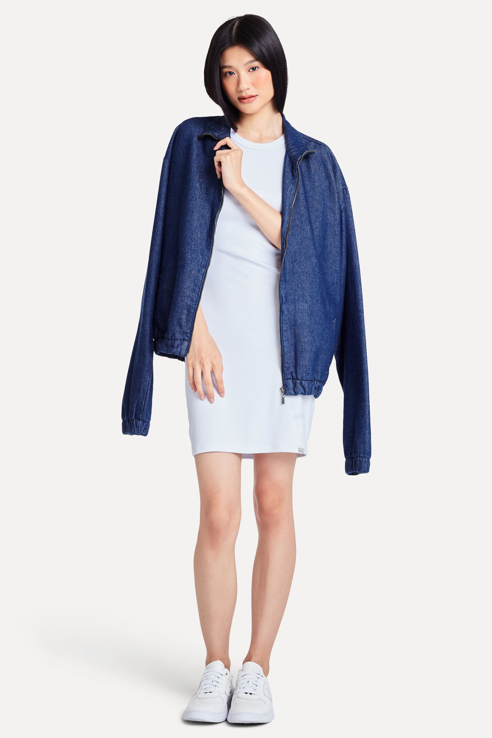 Vestido Regata Feminino Curto em Malha Rib