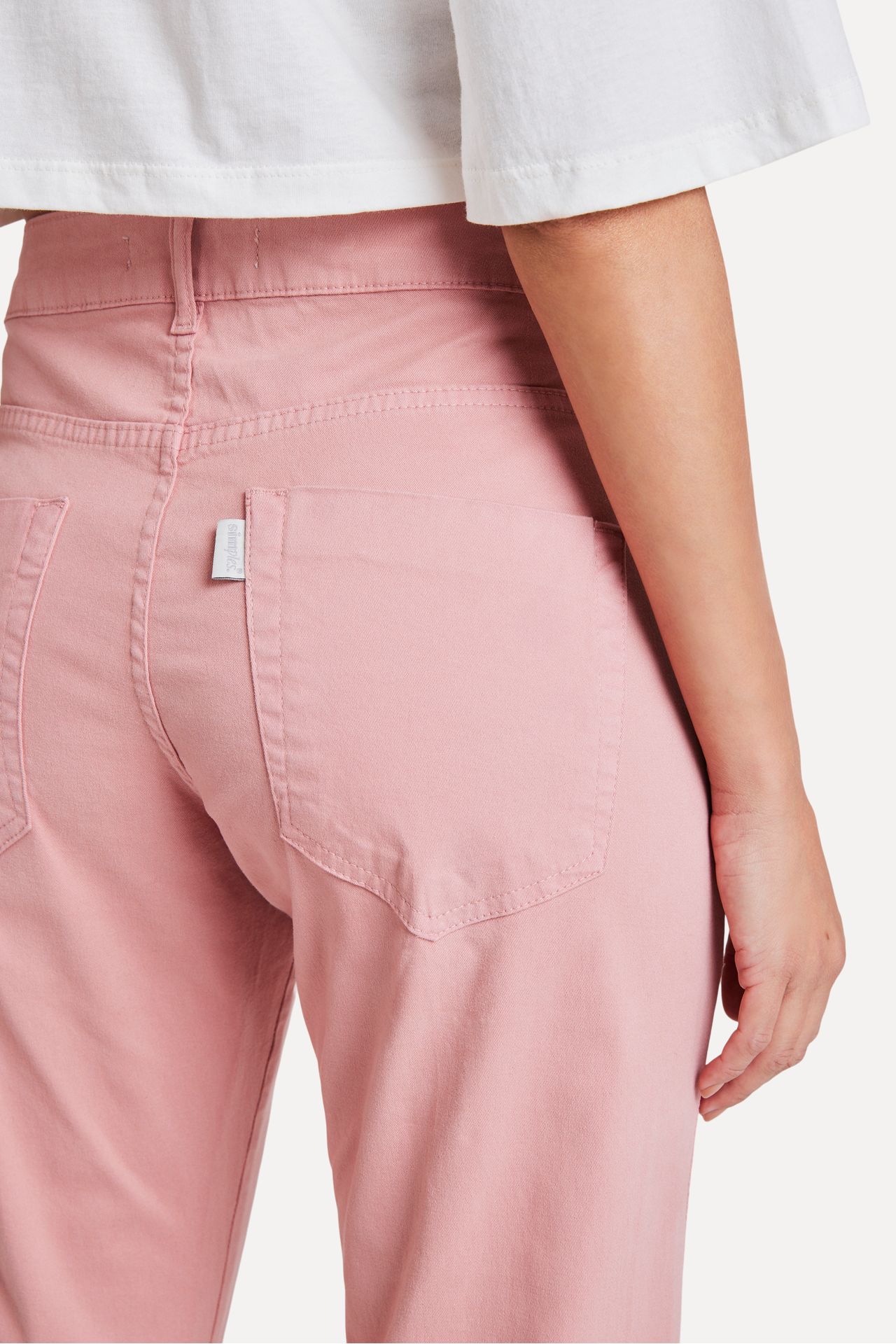 Calça de Sarja Reta Feminina Color