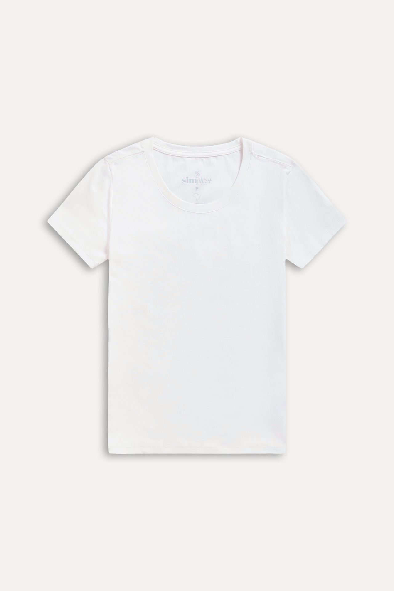 Camiseta Básica Feminina Simples + de Manga Curta