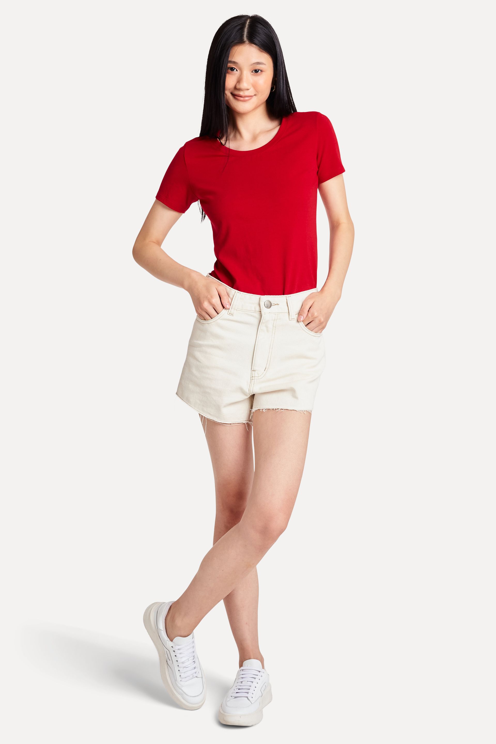 Camiseta Básica Feminina Simples + de Manga Curta