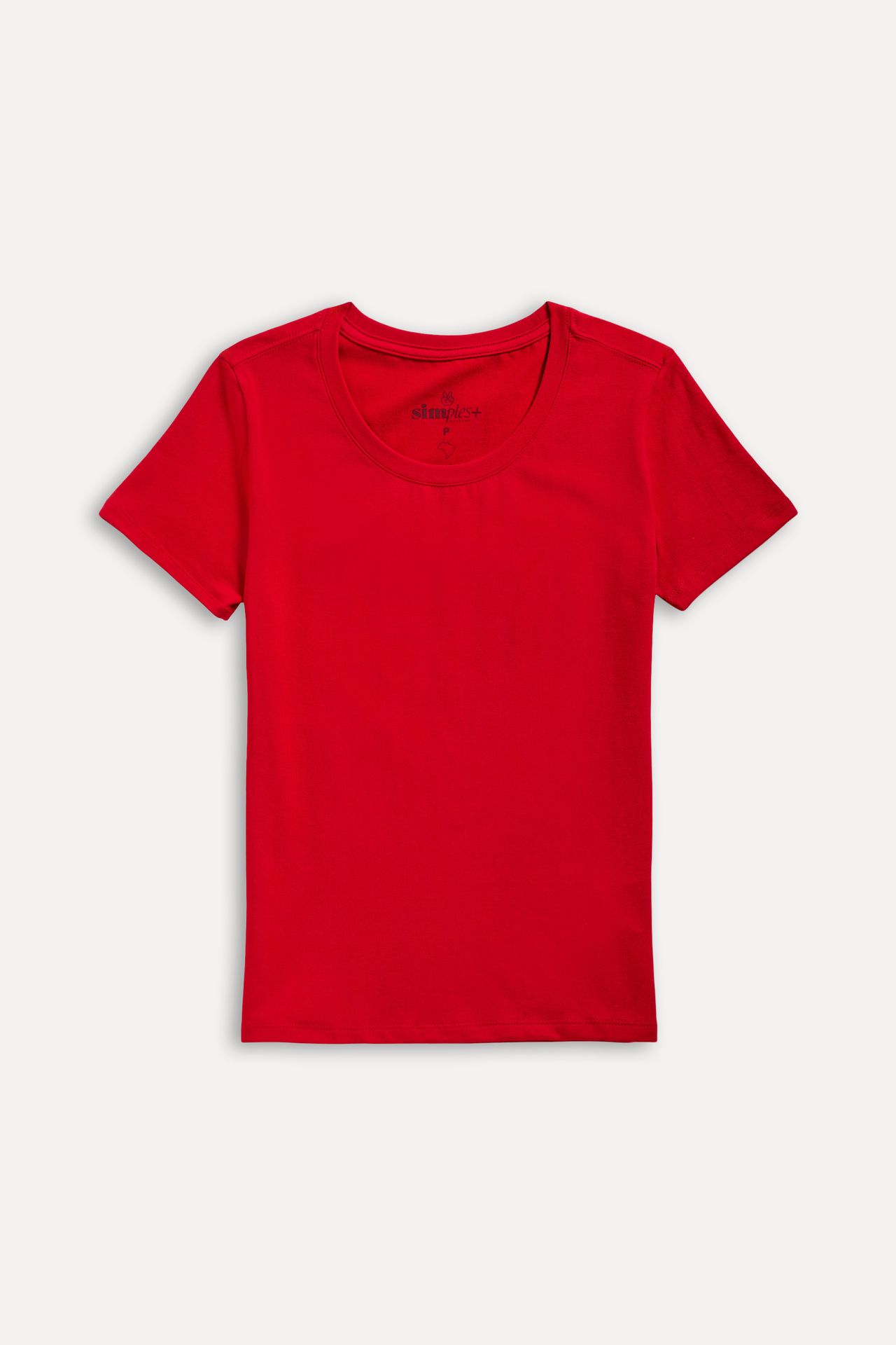 Camiseta Básica Feminina Simples + de Manga Curta