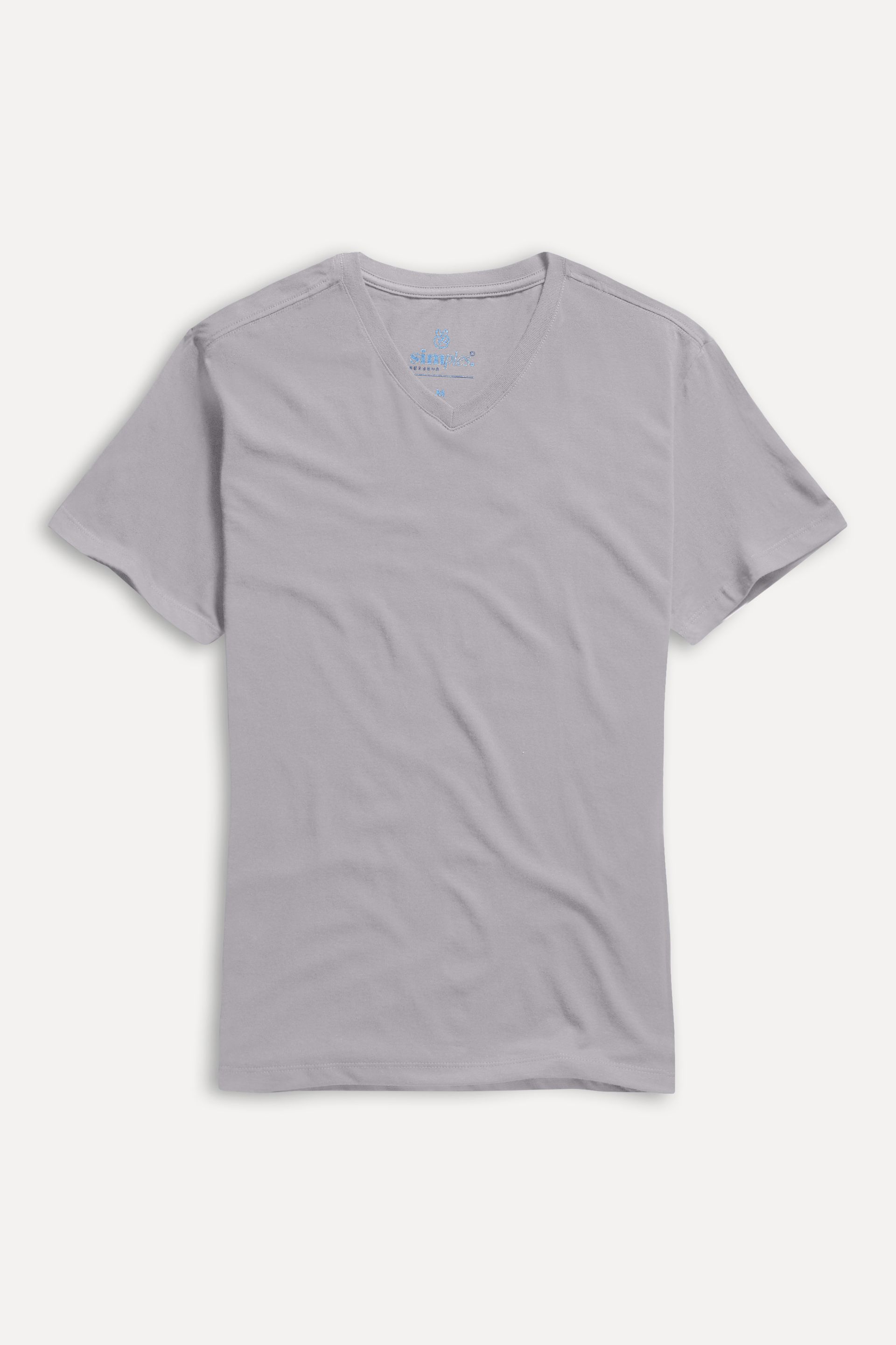 Camiseta Básica Feminina Simples + de Manga Curta com Decote V