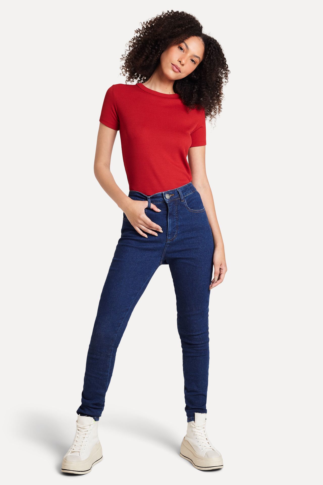 Calça Jeans Skinny Feminina Simples +