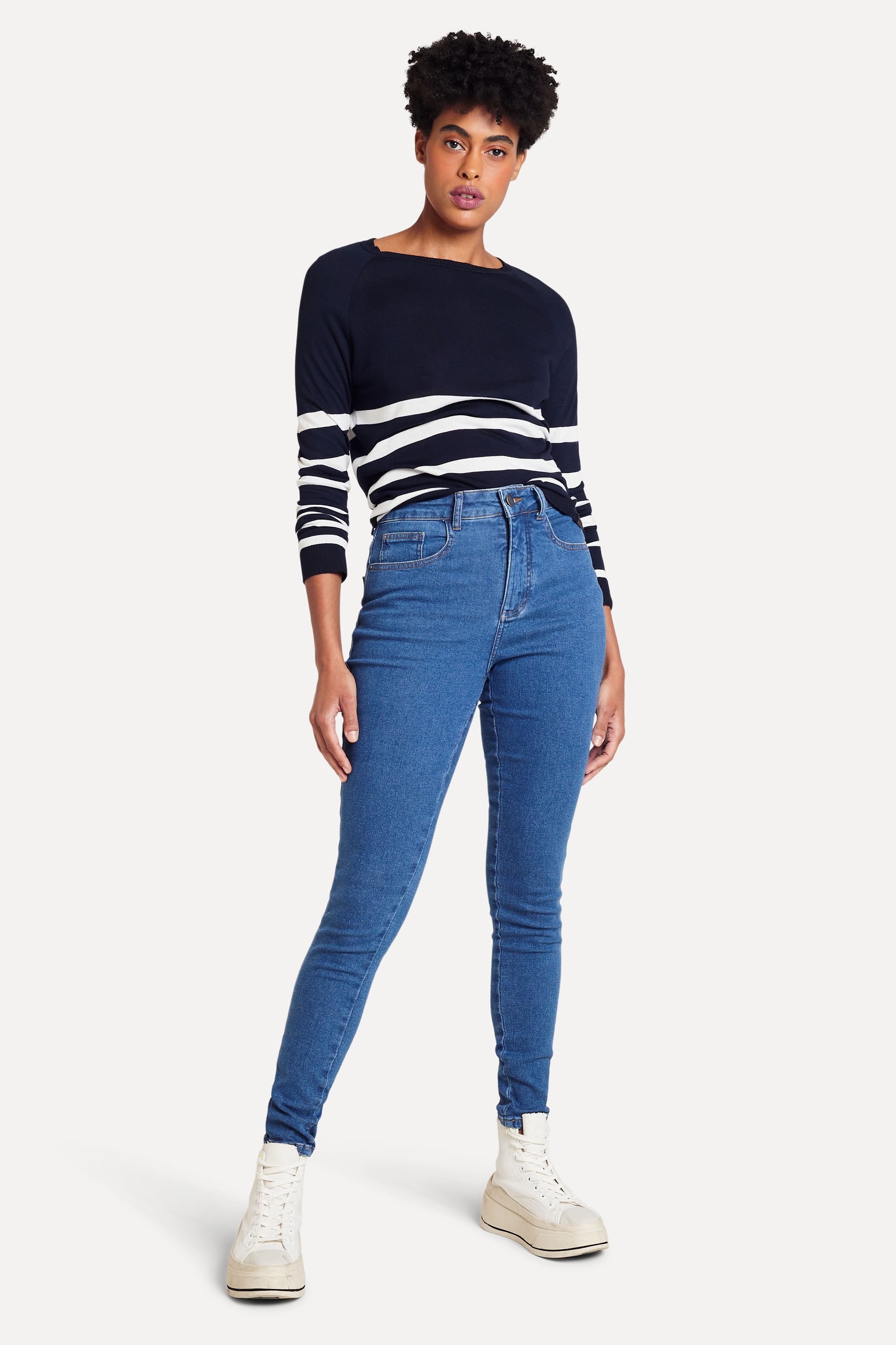 Calça Jeans Skinny Feminina Simples +