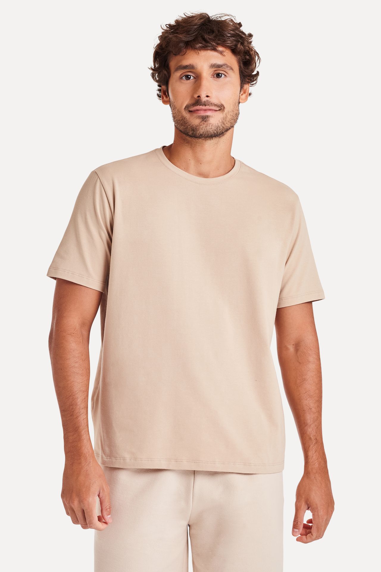 Camiseta Básica Masculina Simples + Manga Curta