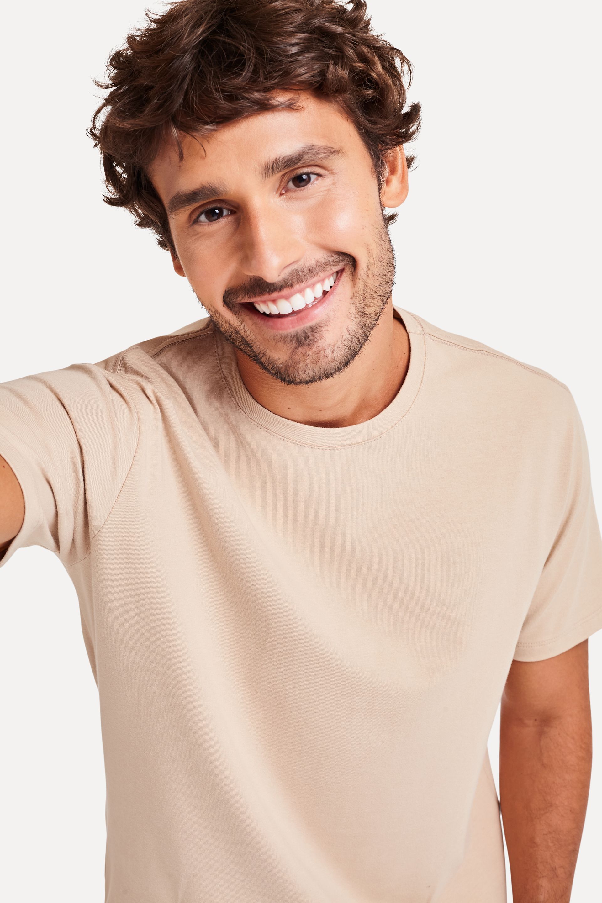 Camiseta Básica Masculina Simples + Manga Curta