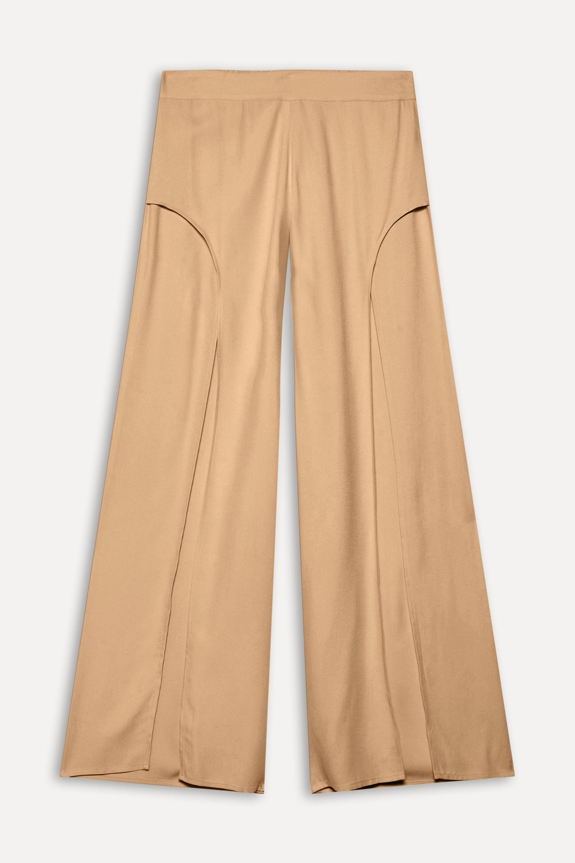 Calça Pantalona Feminina Fendas Laterais