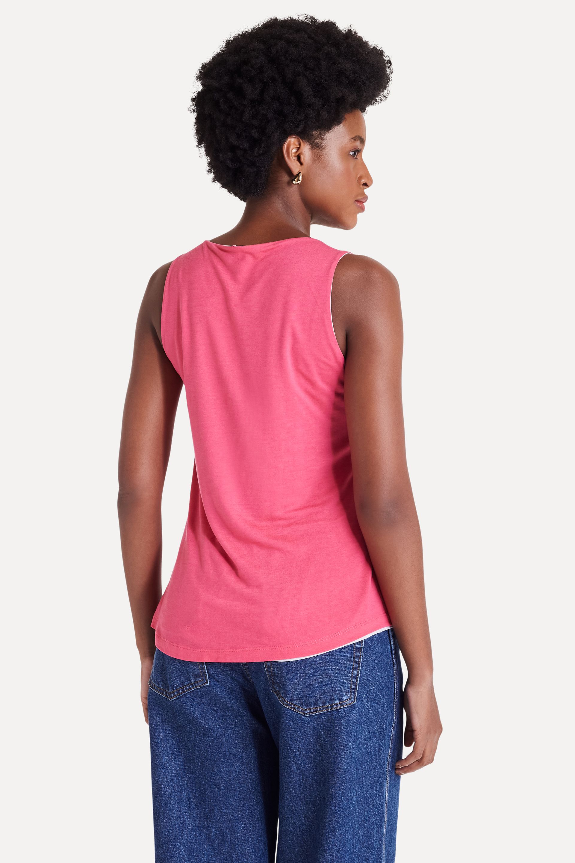 Blusa Regata Dupla Face