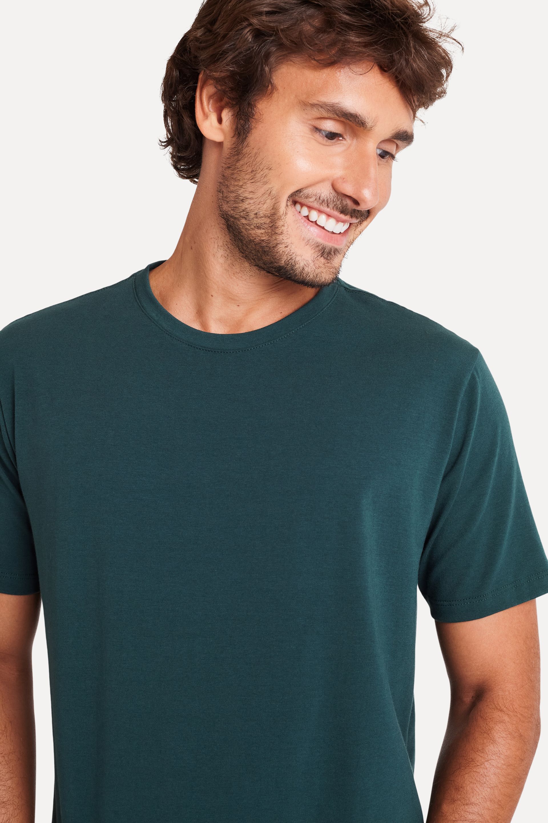 Camiseta Básica Masculina Simples + Manga Curta