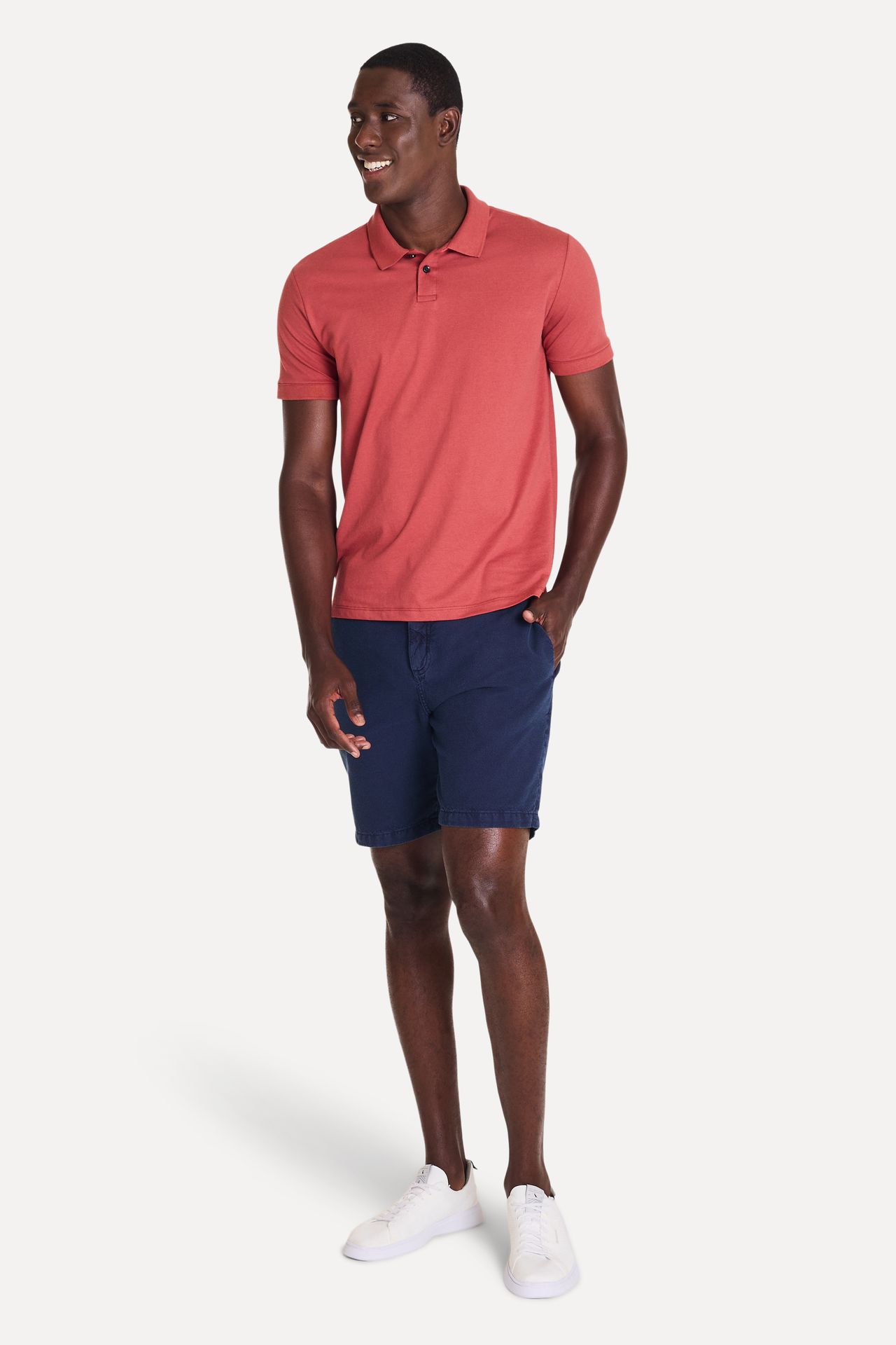 Polo Básica Masculina Neo Fenda Lateral