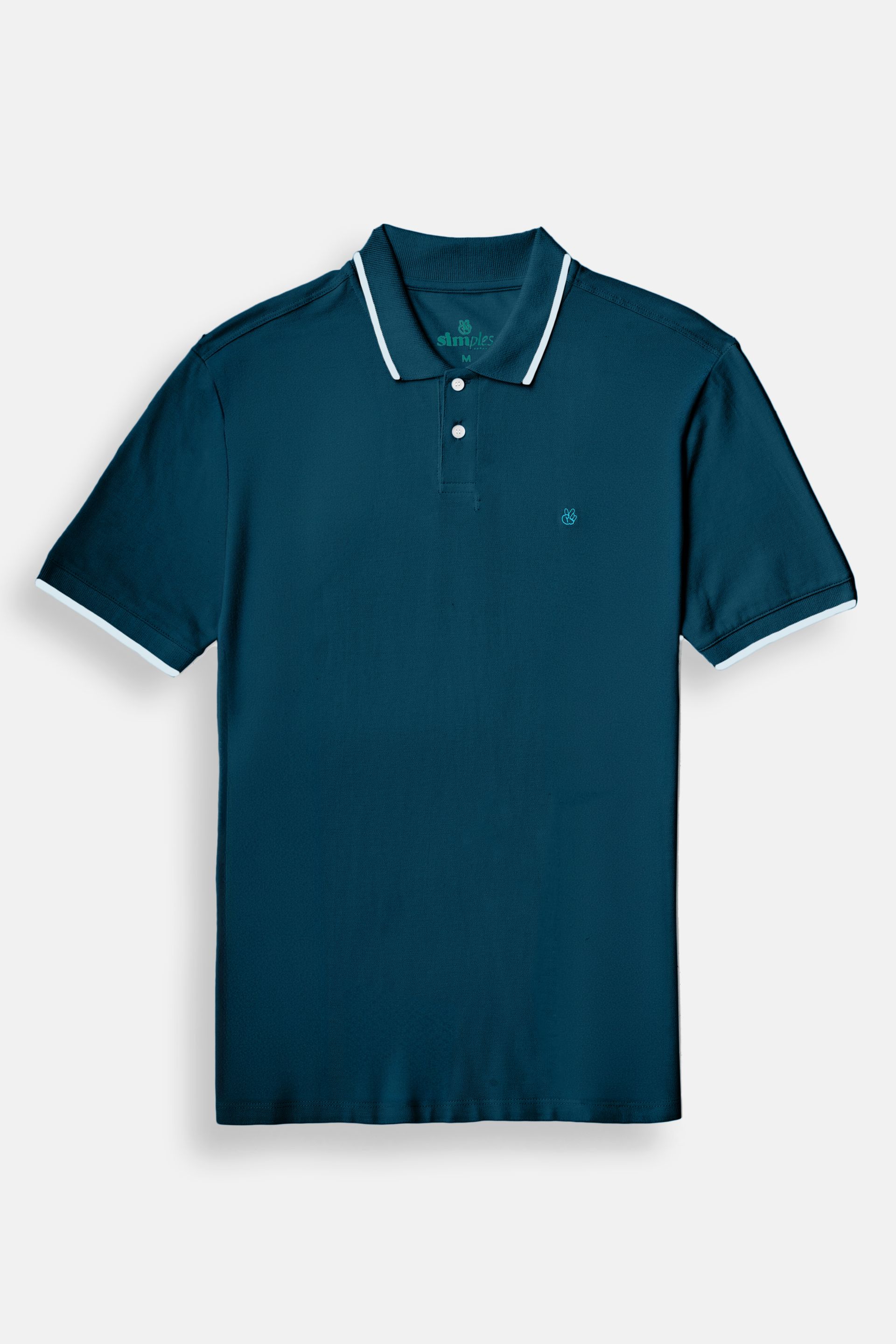 Polo Básica Masculina Gola Frisos