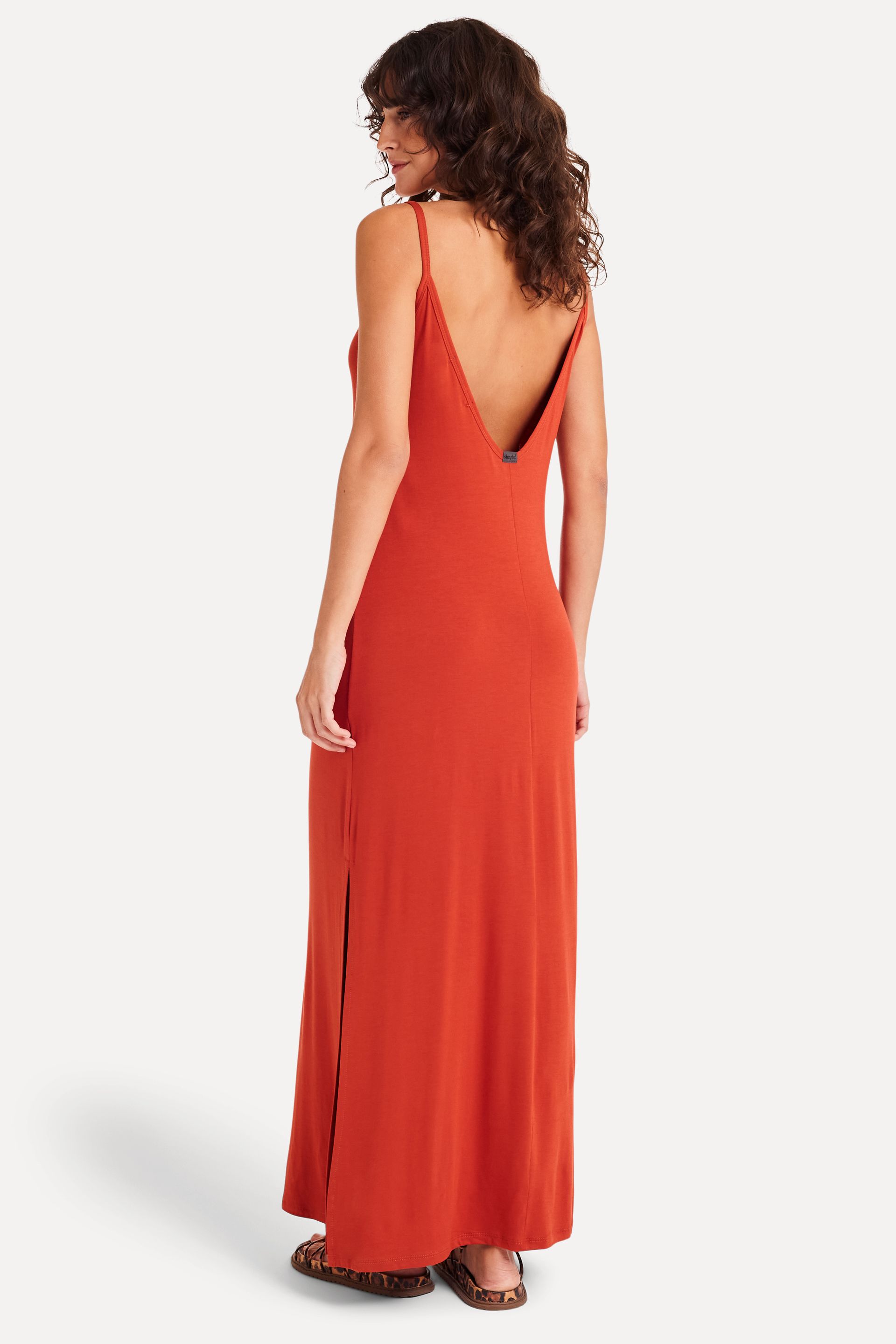 Vestido Slip Dress Feminino Longo de Malha