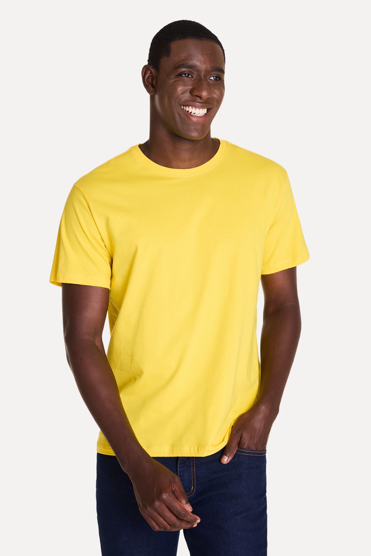 Camiseta Básica Masculina Simples Manga Curta