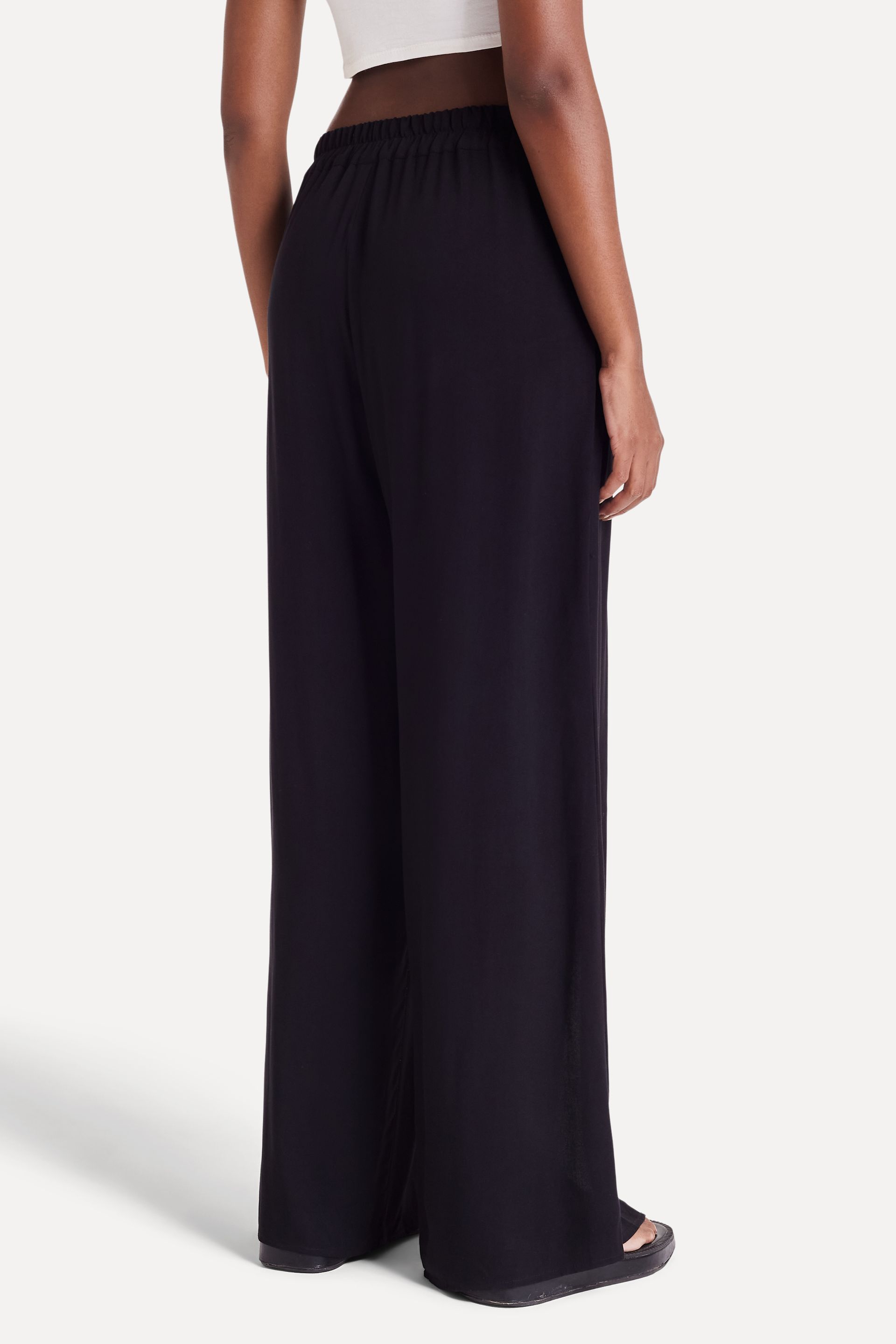 Calça Pantalona Feminina Fendas Laterais