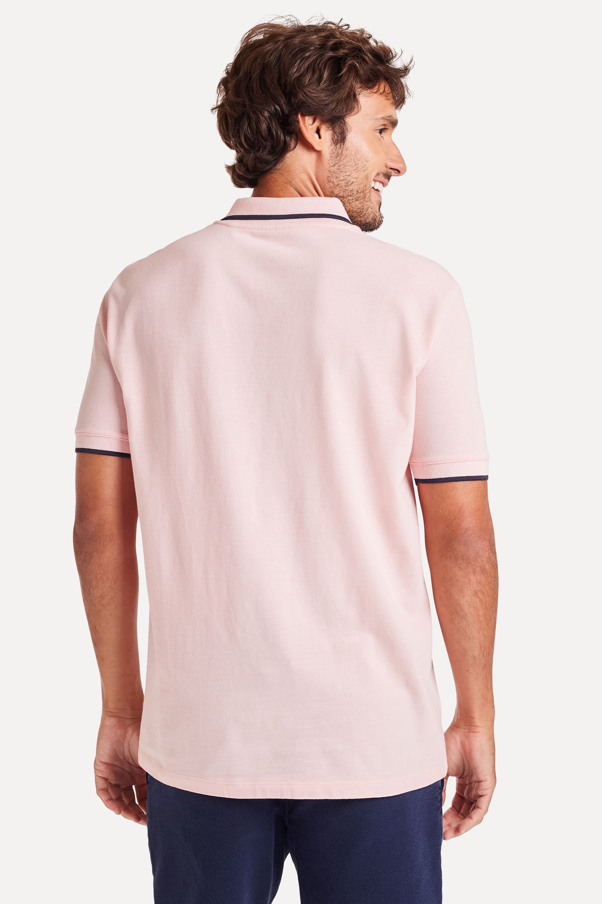 Polo Básica Masculina Gola Frisos