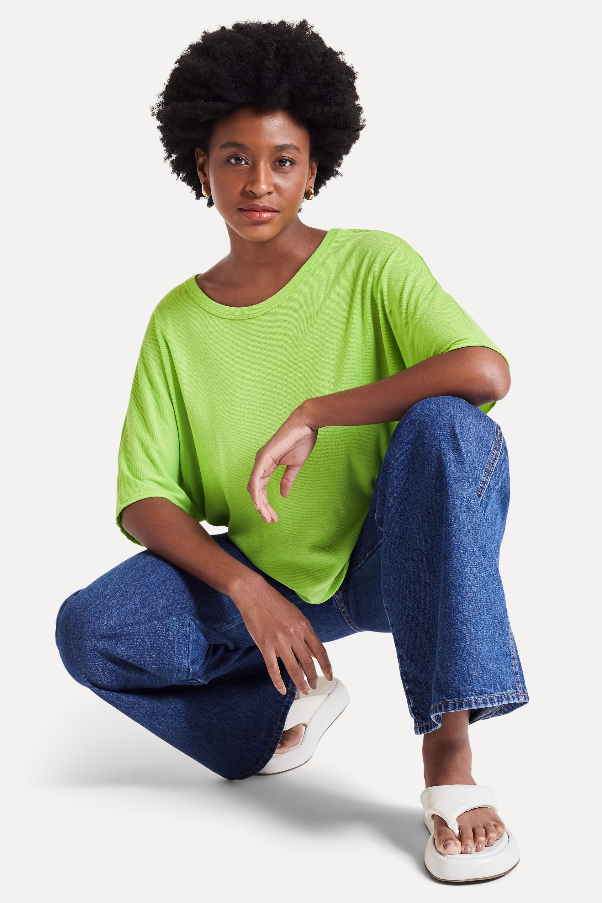 Blusa Tricot Feminina de Manga Ampla