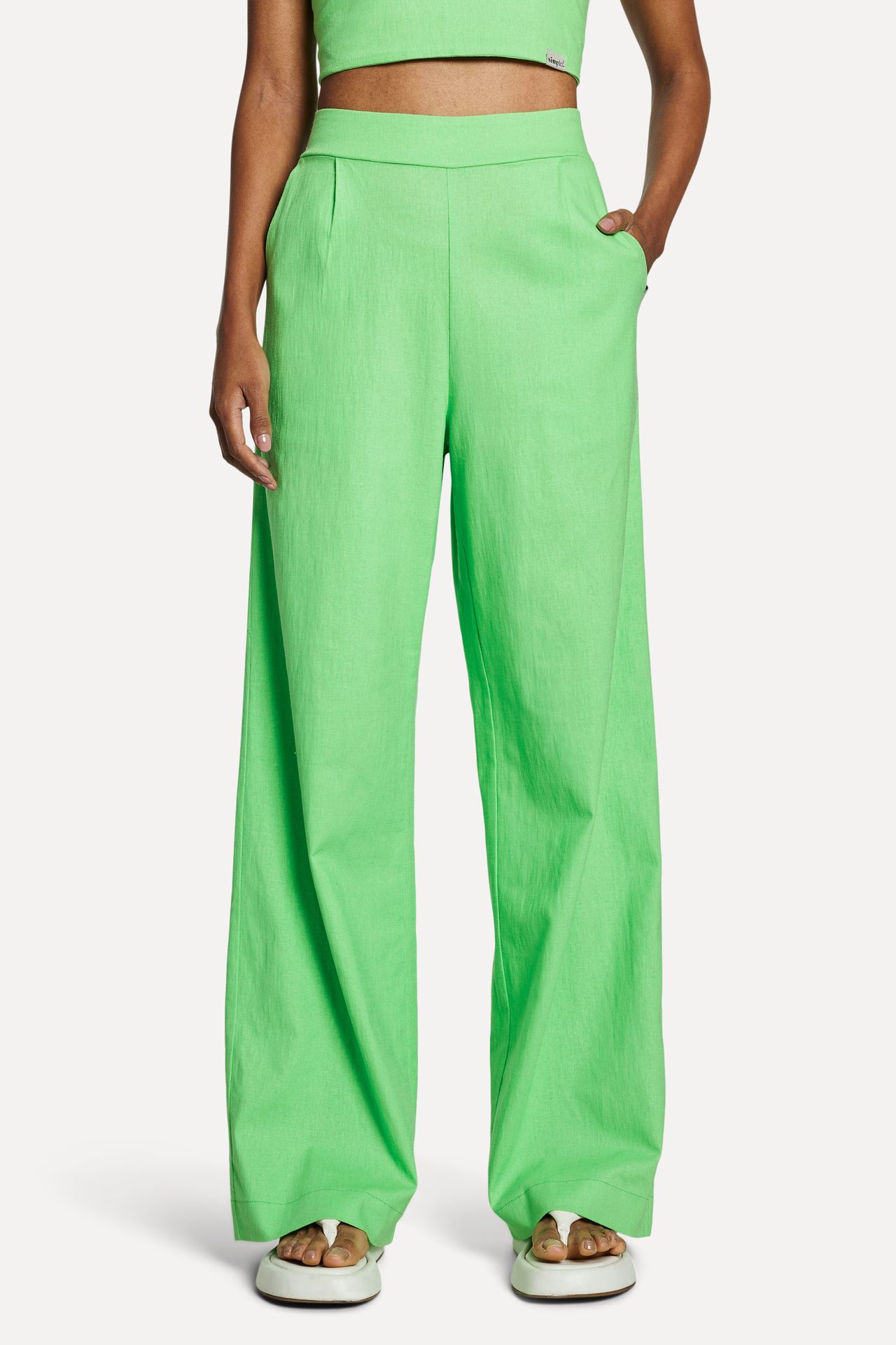 Calça Pantalona Feminina de Linho