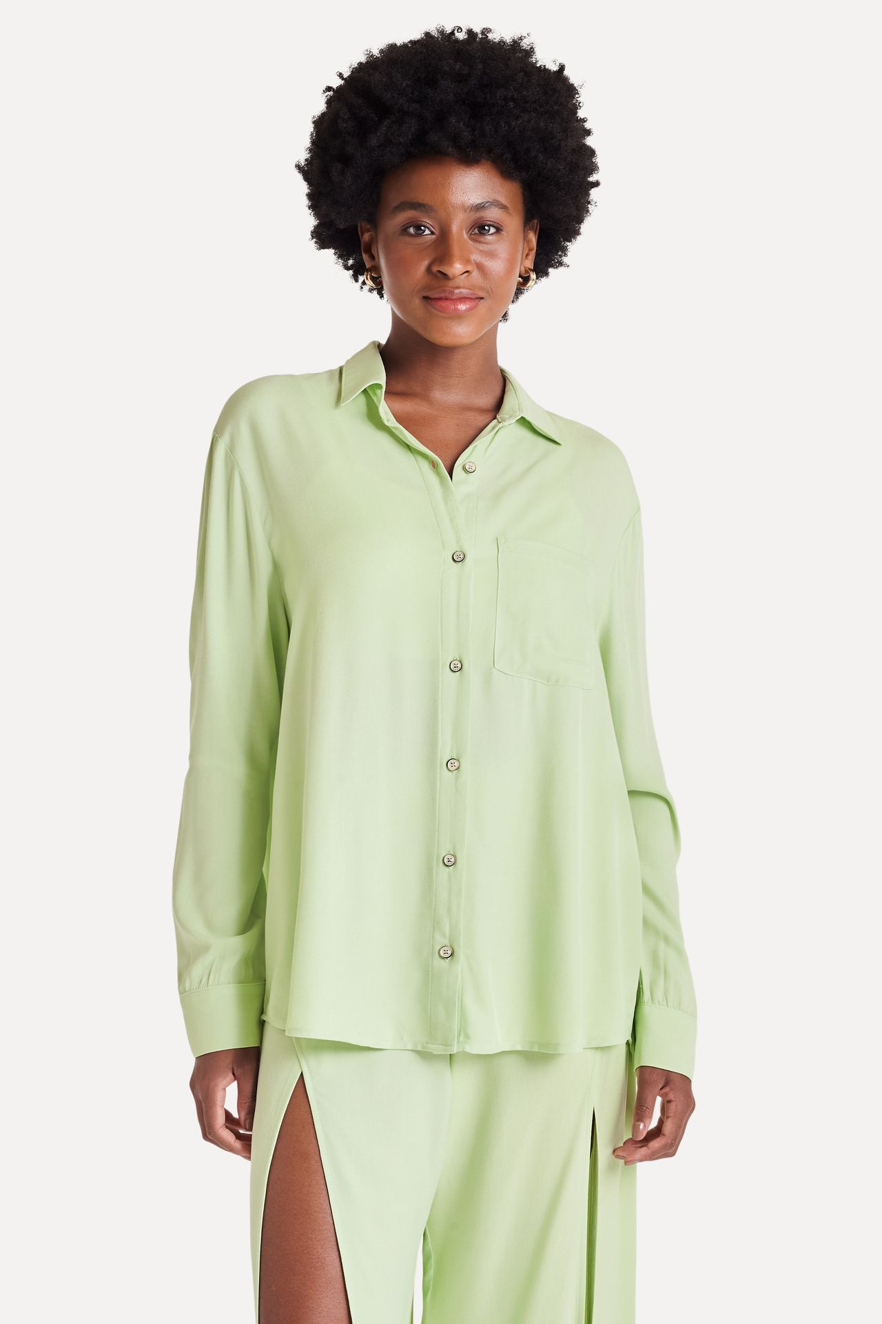 Camisa Oversized Feminina Trancoso de Manga Longa