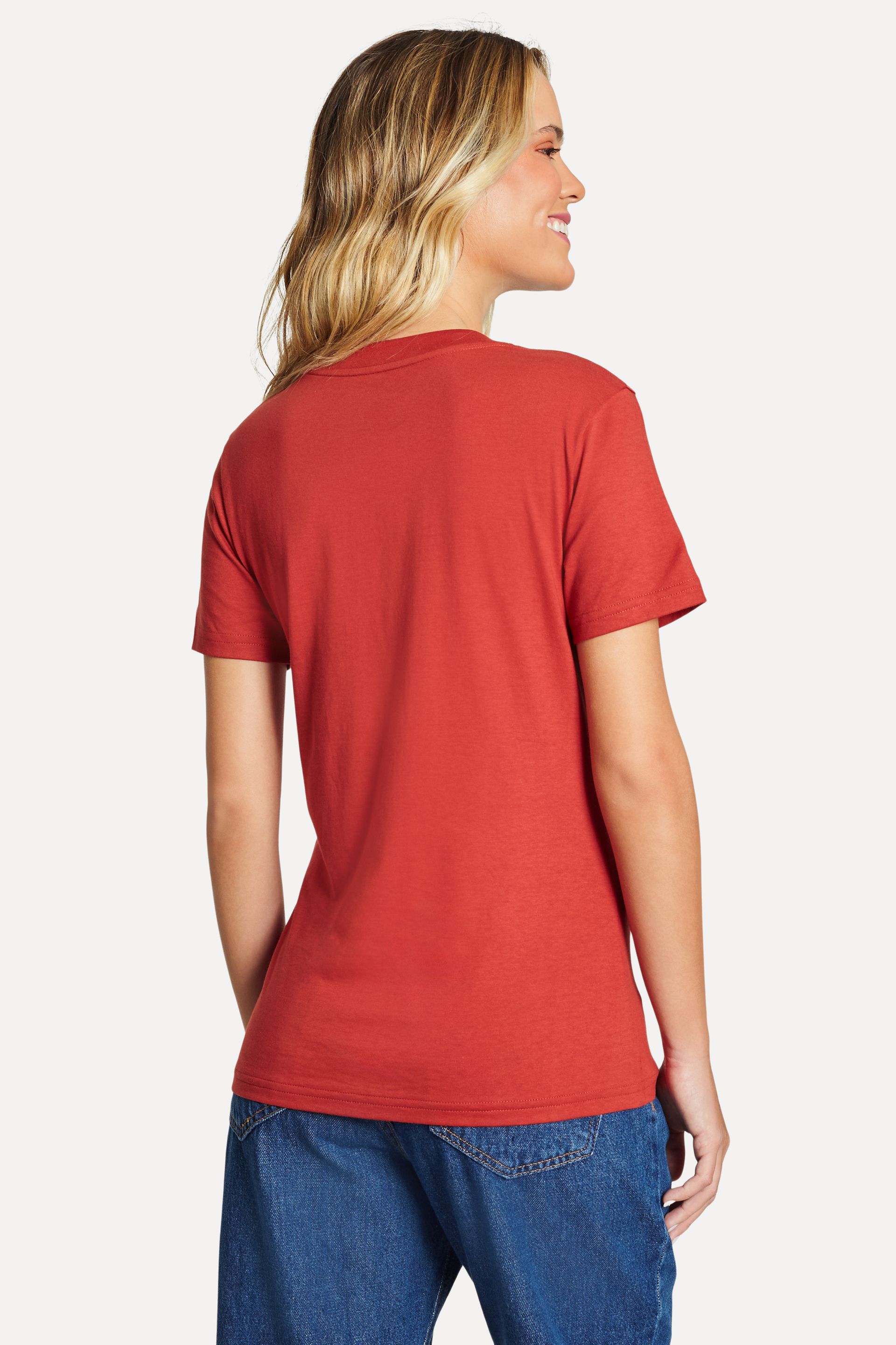 Camiseta Básica Feminina de Algodão Peruano Manga Curta