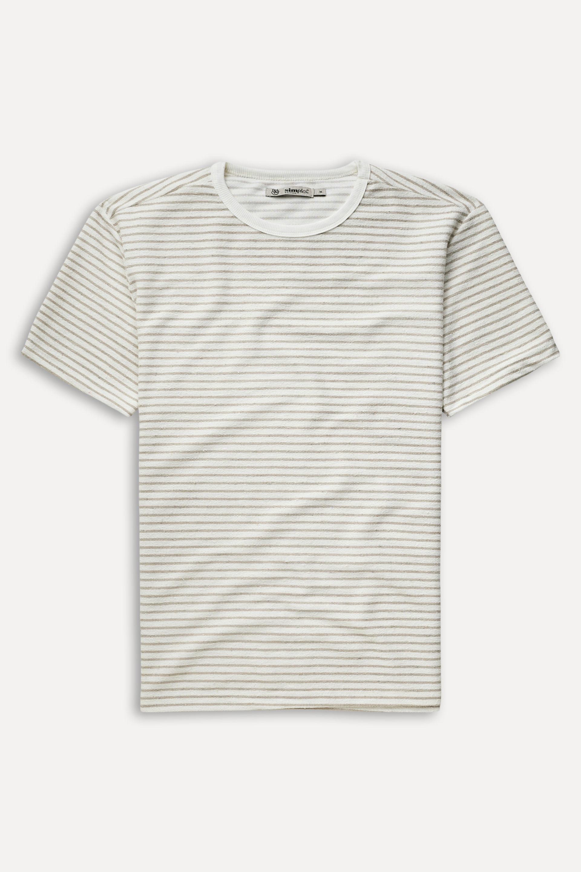 Camiseta Listrada Masculina Eco Manga Curta