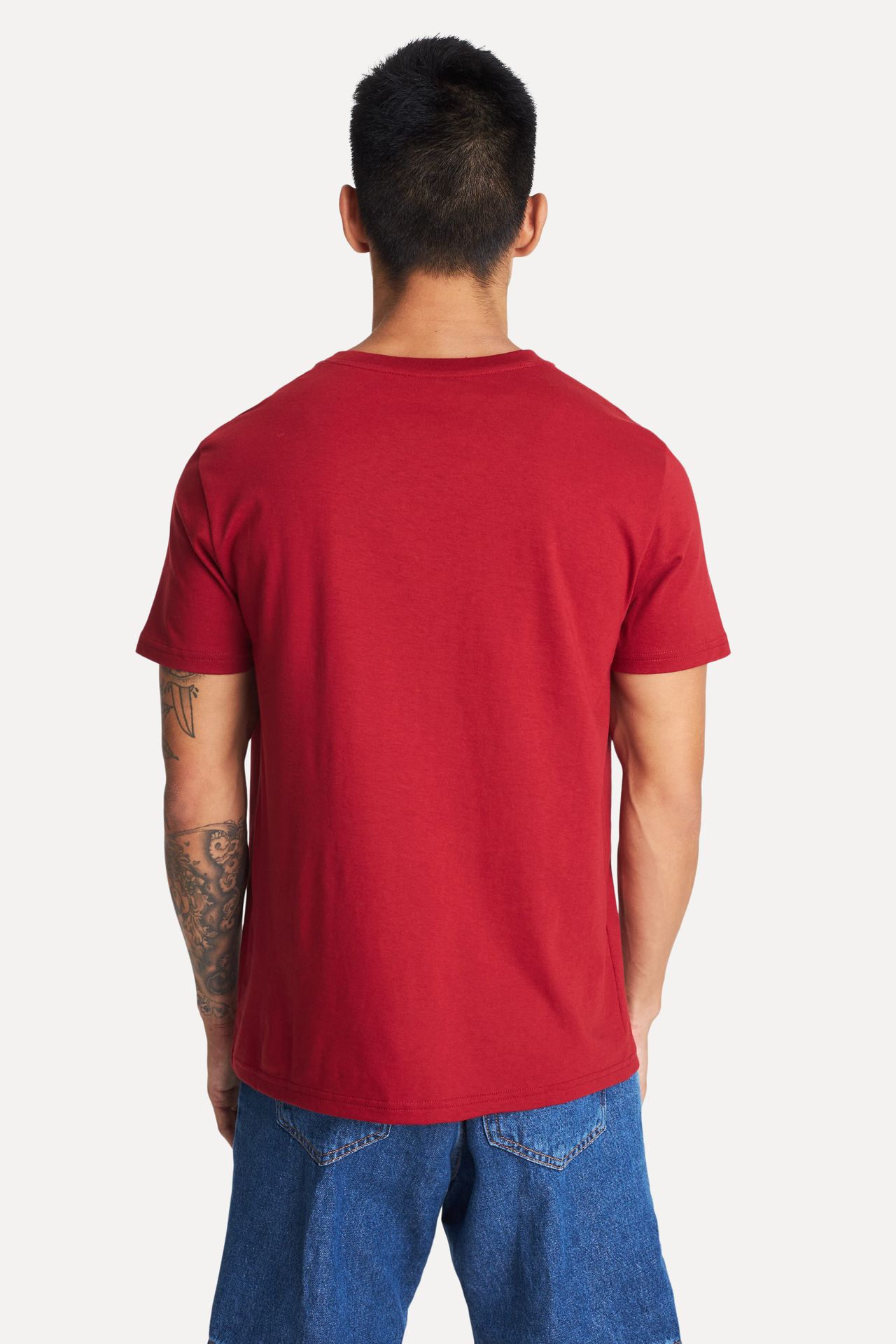 Camiseta Básica Masculina de Algodão Peruano Manga Curta