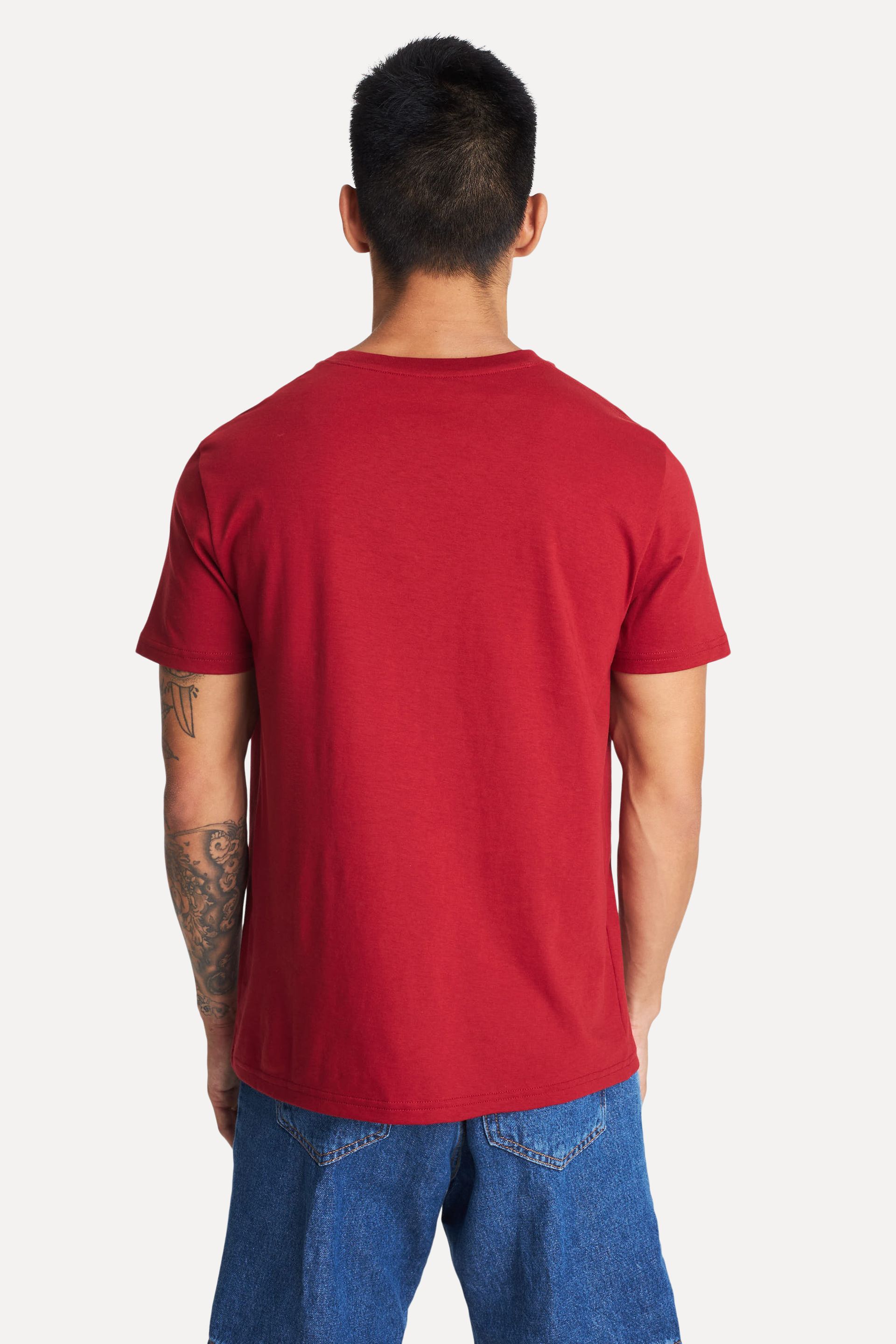 Camiseta Básica Masculina de Algodão Peruano Manga Curta