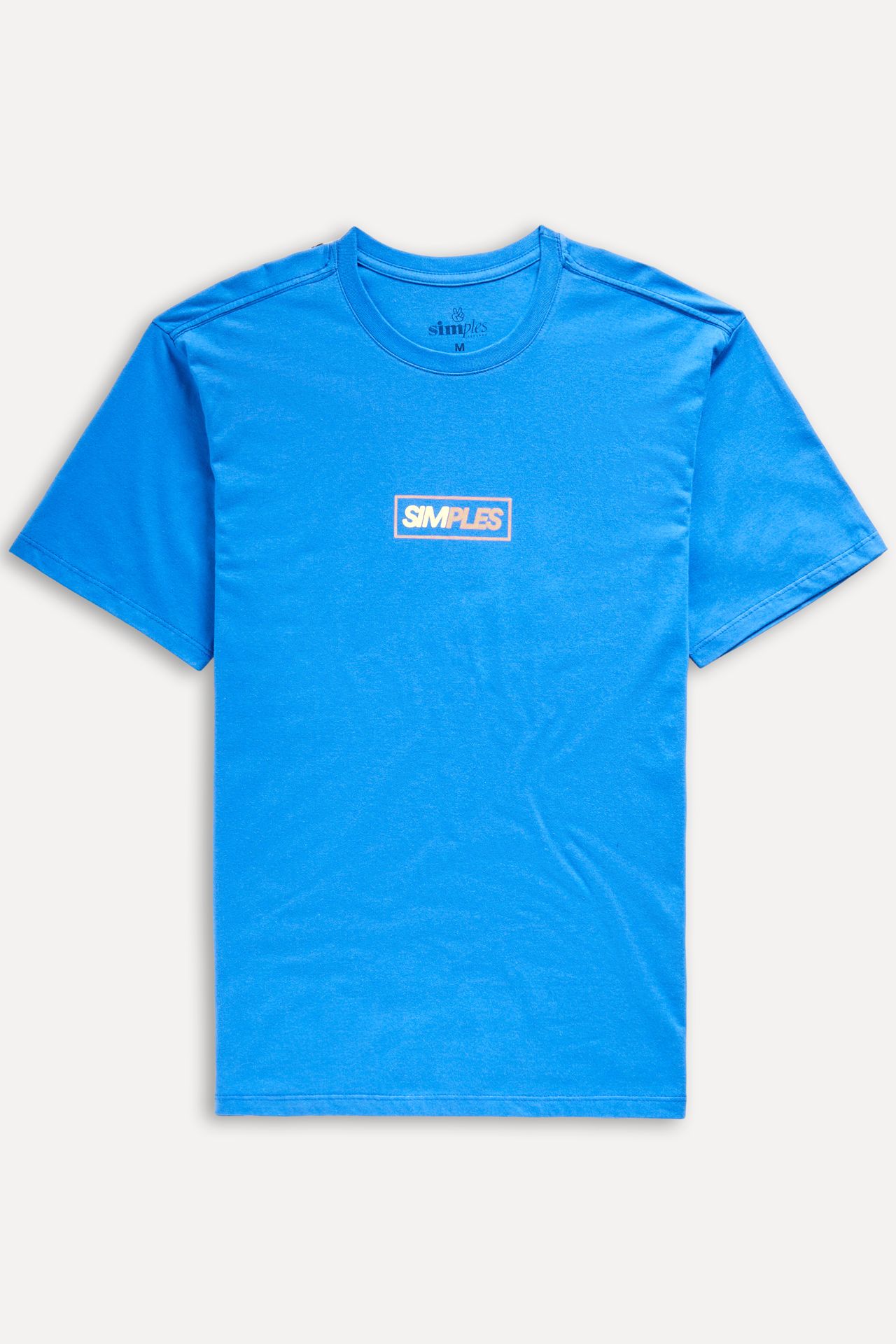 Camiseta Estampada Masculina Simples Bicolor Manga Curta