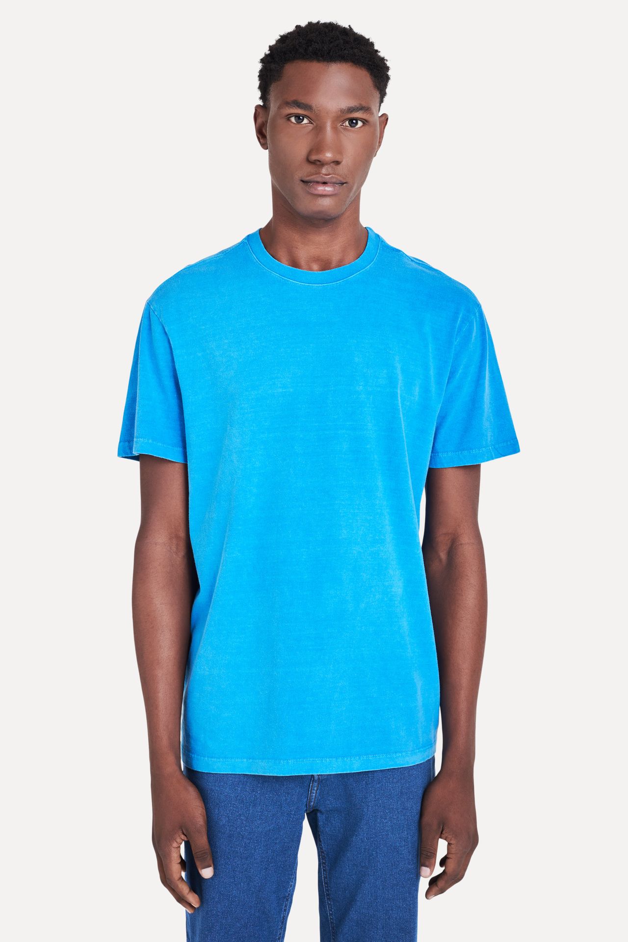 Camiseta Estonada Masculina Simples Manga Curta