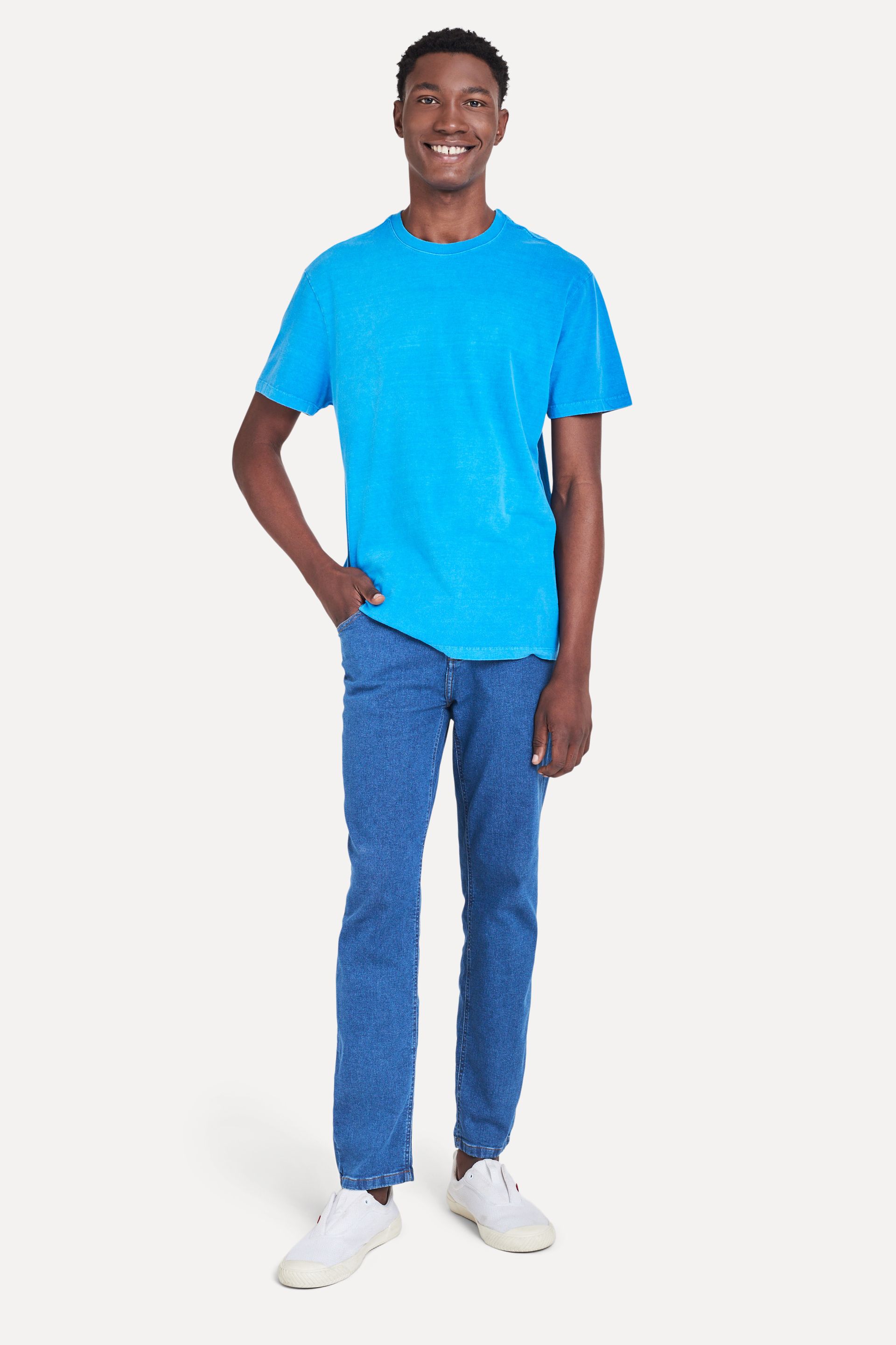 Camiseta Estonada Masculina Simples Manga Curta
