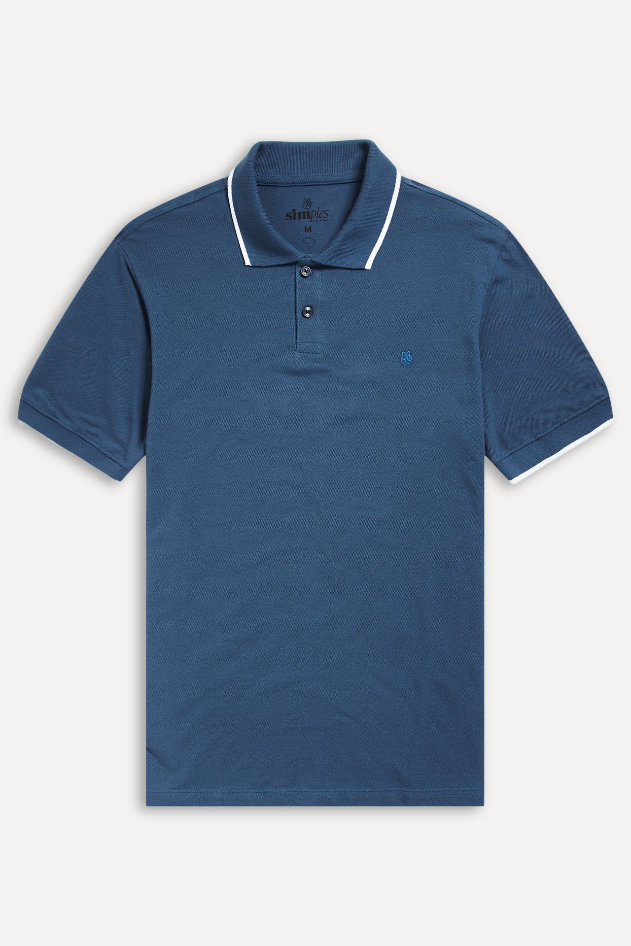 Polo Básica Masculina Gola Frisos