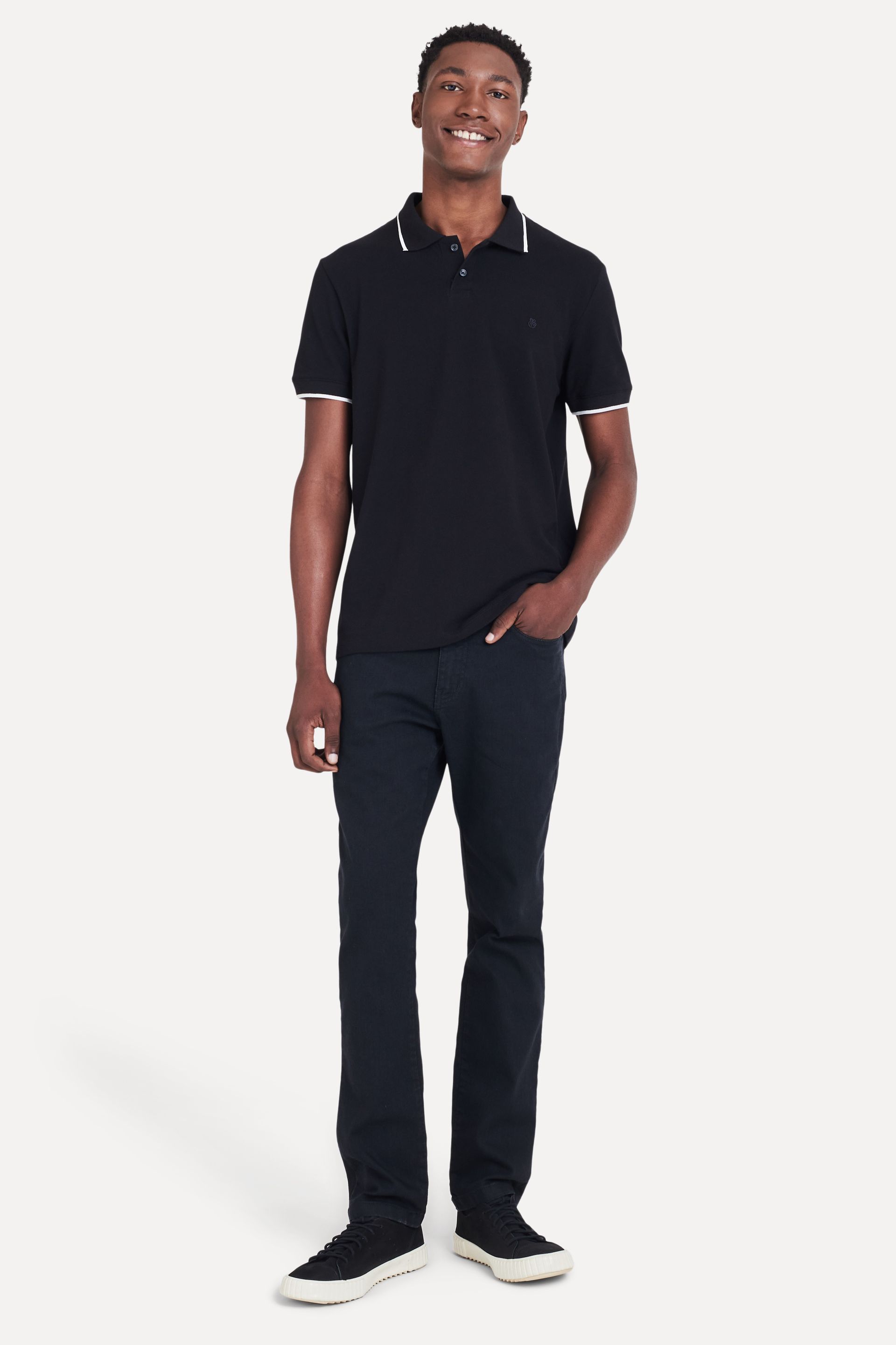 Polo Básica Masculina Gola Frisos