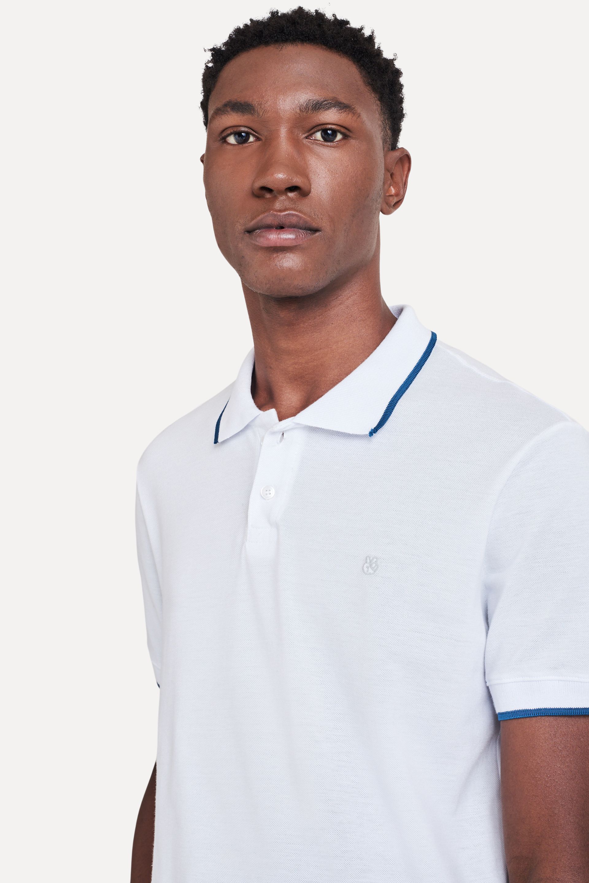 Polo Básica Masculina Gola Frisos
