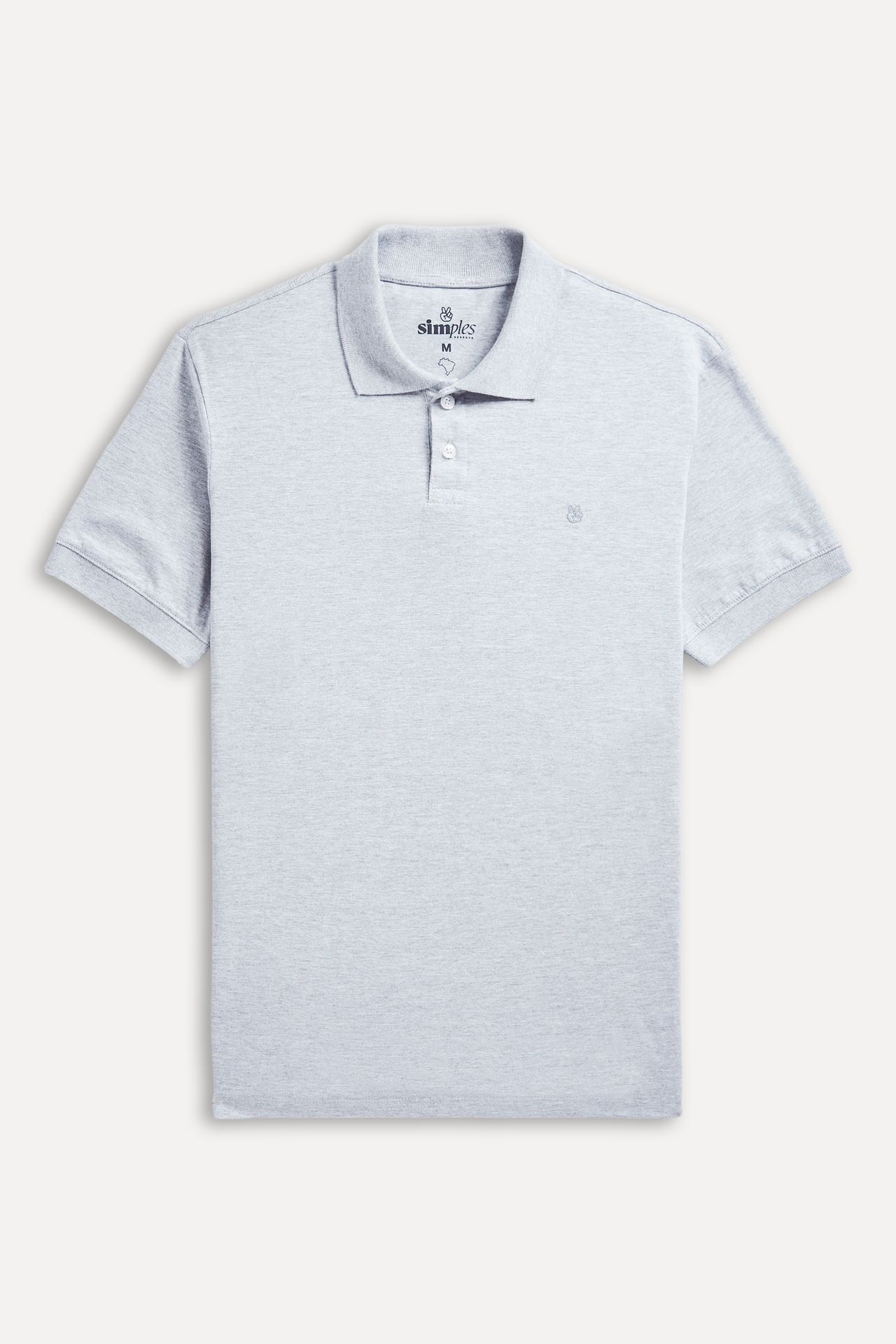 Polo Básica Masculina Meia Malha Simples Logo