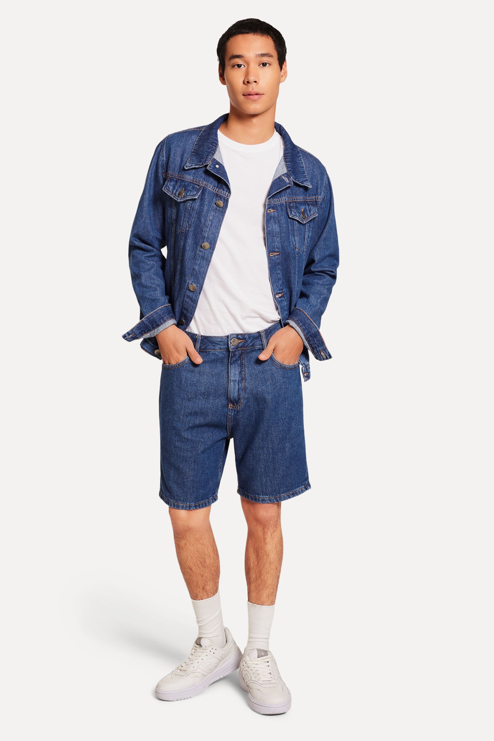 Bermuda Jeans Masculina Simples