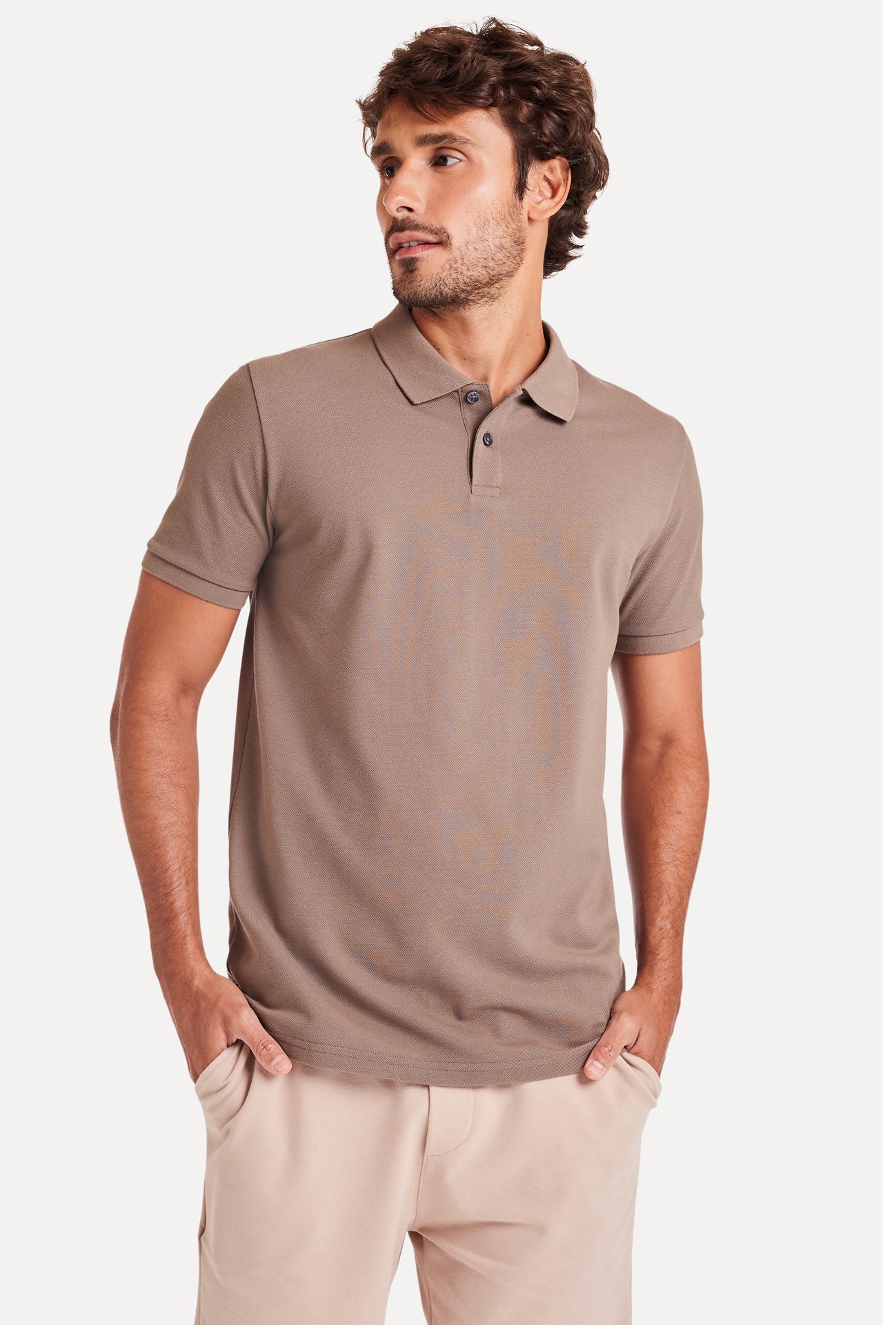 Polo Básica Masculina Piquet Algodão Peruano