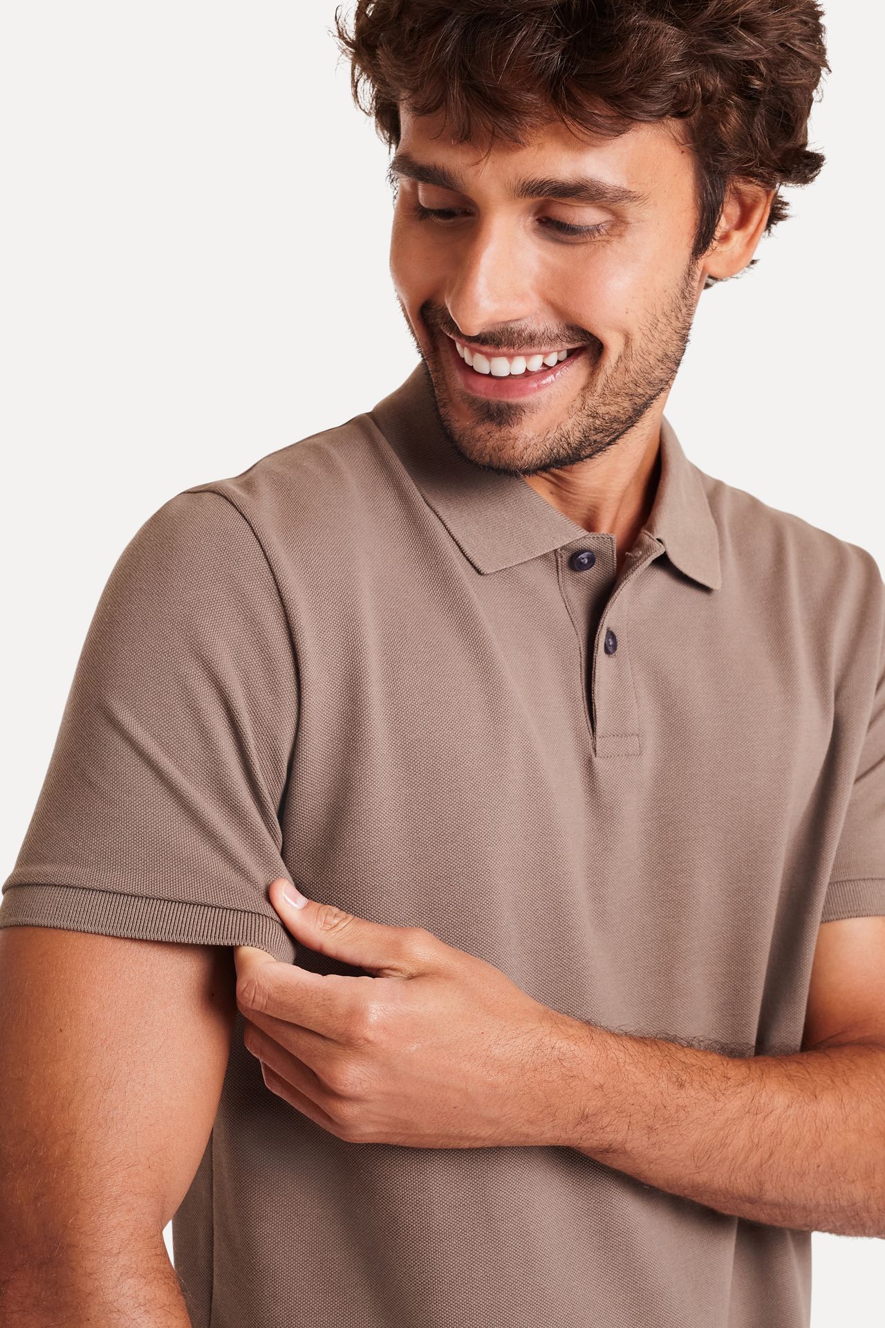 Polo Básica Masculina Piquet Algodão Peruano