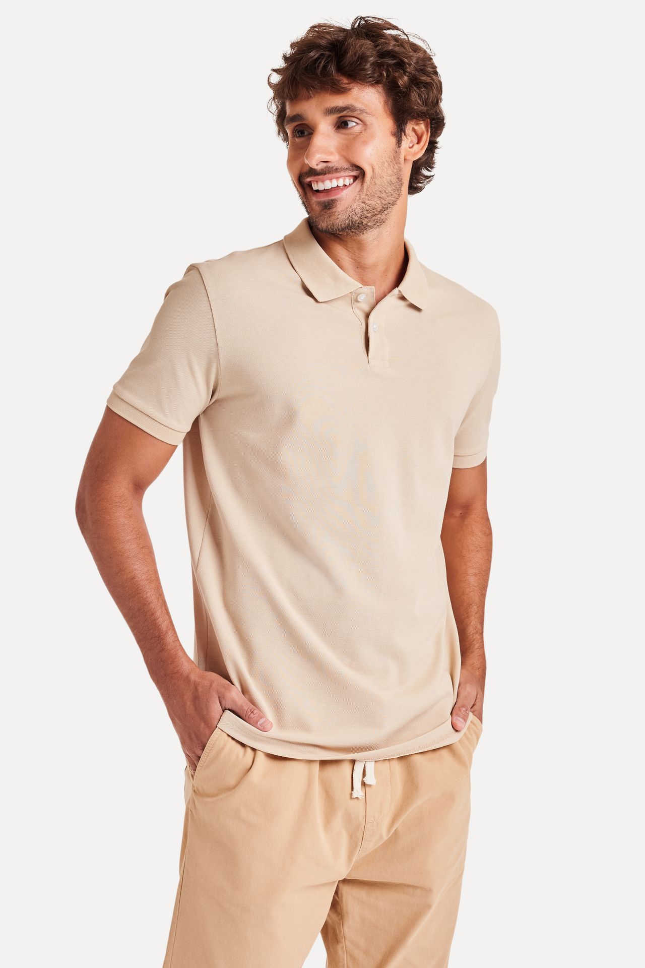 Polo Básica Masculina Piquet Algodão Peruano