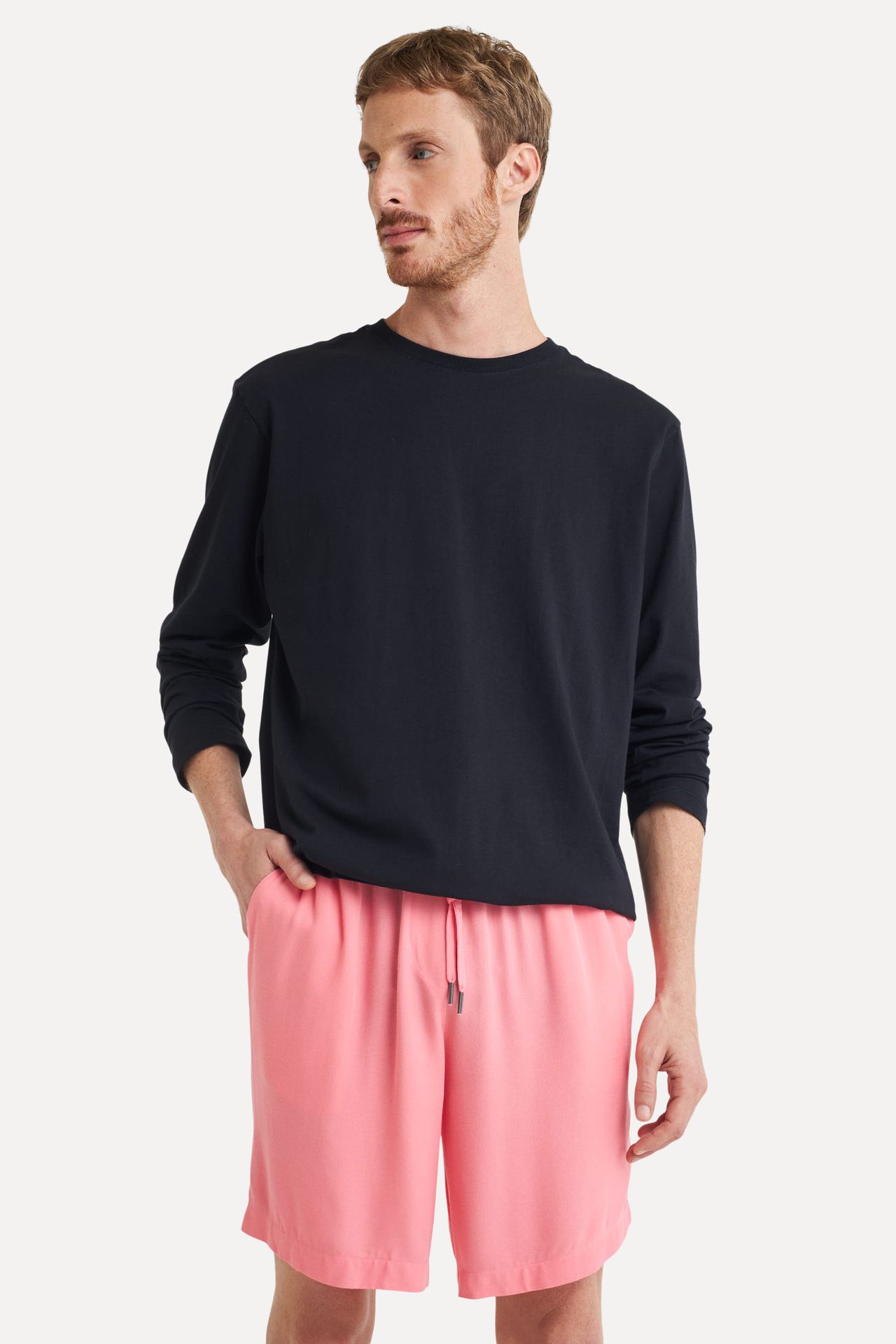 Bermuda de Viscose Masculina Leme com Elástico