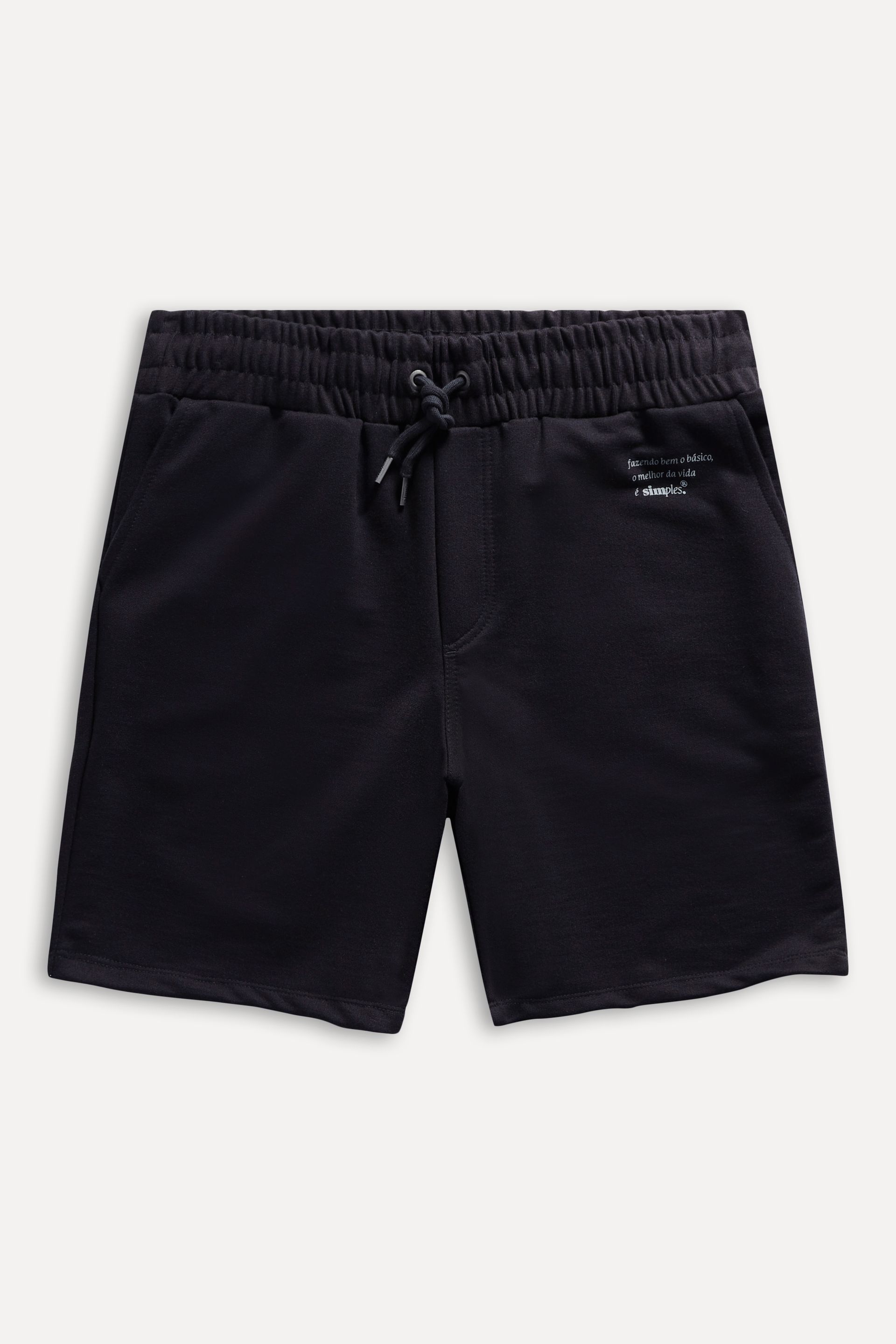 Bermuda Moletom Masculina Simples com Elástico